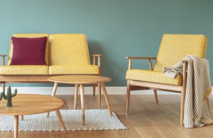 Sofa 2-osobowa dzielona FOX beżowy w tkaninie Cord Creme – 366 concept