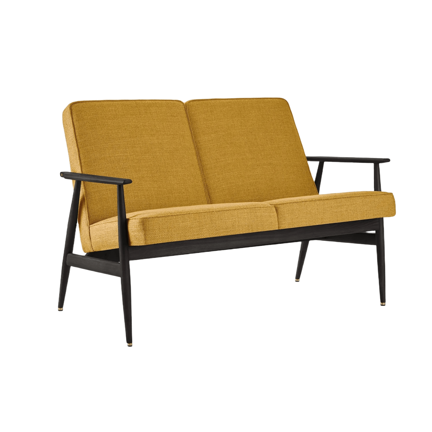 Sofa 2-osobowa dzielona FOX żółty w tkaninie Coco Mustard 366 concept Jesion-04 Eye on Design