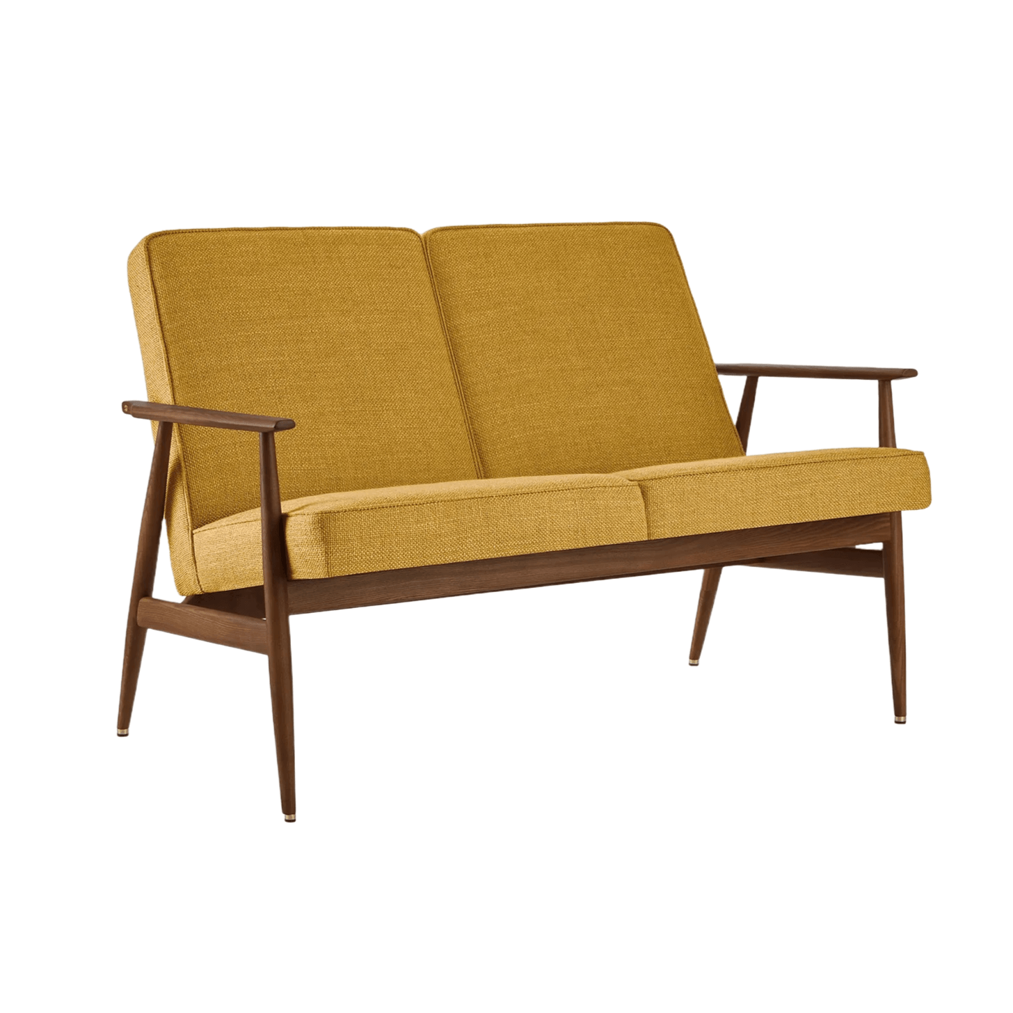 Sofa 2-osobowa dzielona FOX żółty w tkaninie Coco Mustard 366 concept Jesion-05 Eye on Design