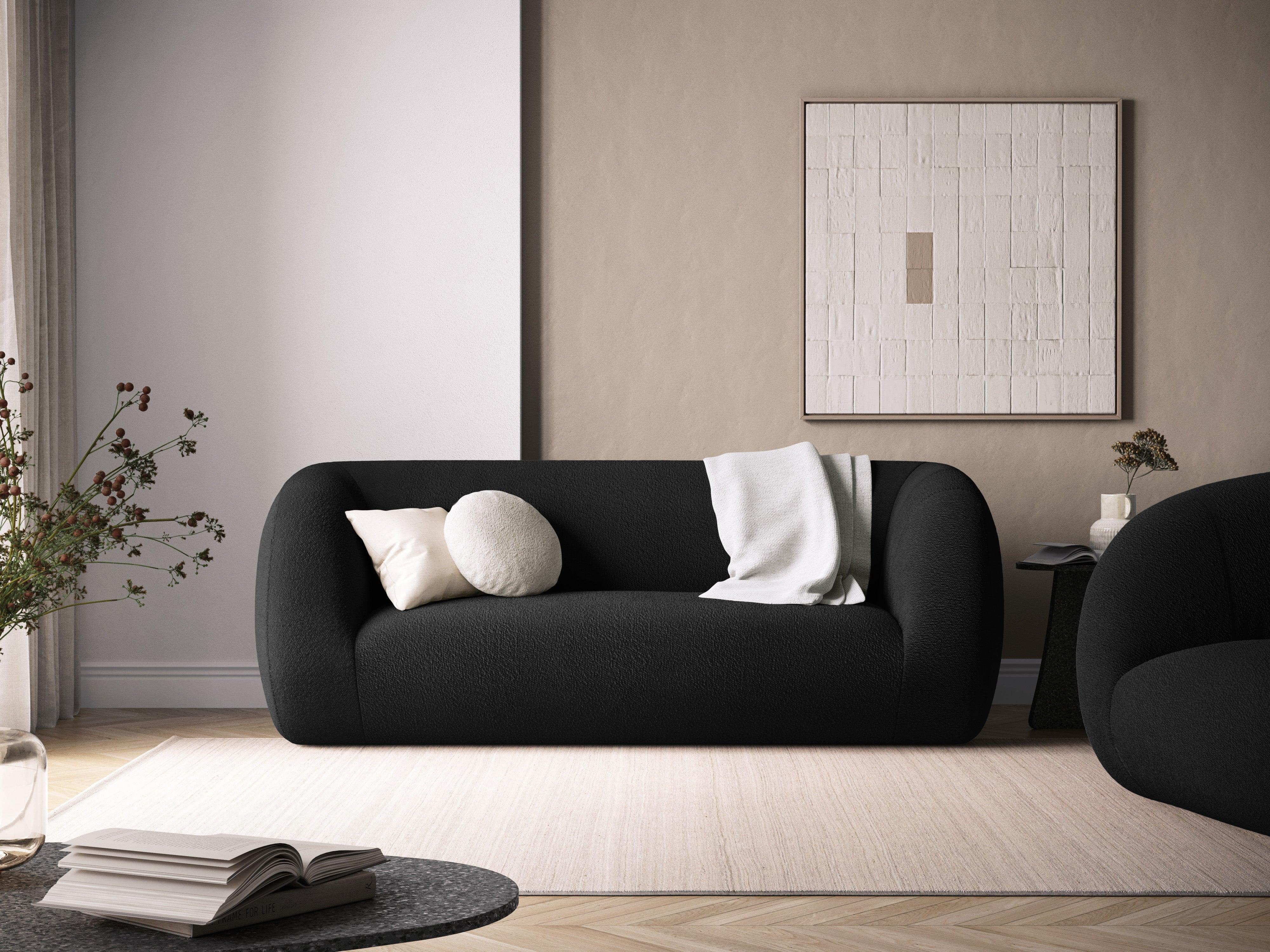 Sofa 2-osobowa ESSEN czarny boucle Cosmopolitan Design Eye on Design