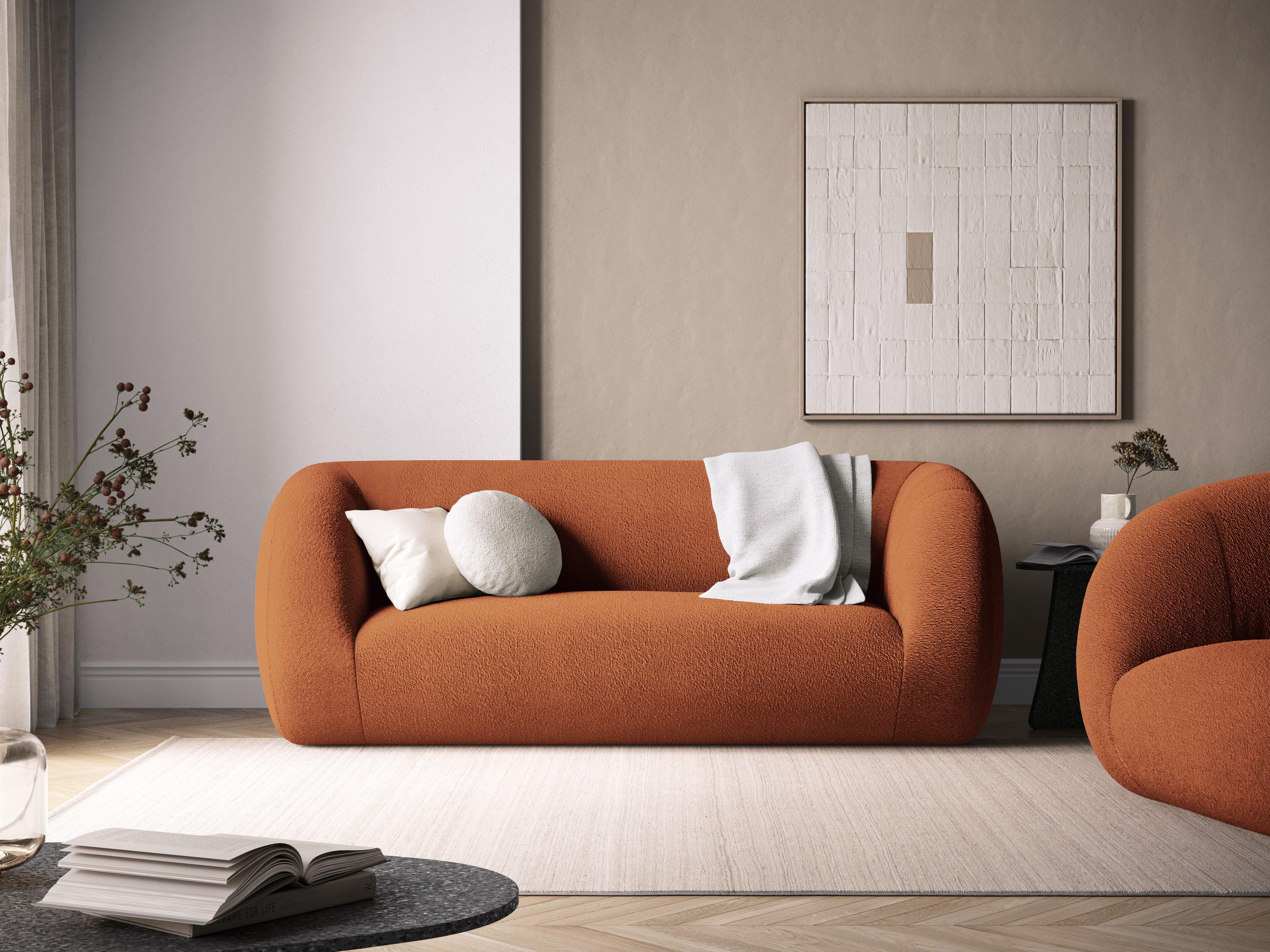 Sofa 2-osobowa ESSEN terracotta boucle Cosmopolitan Design Eye on Design