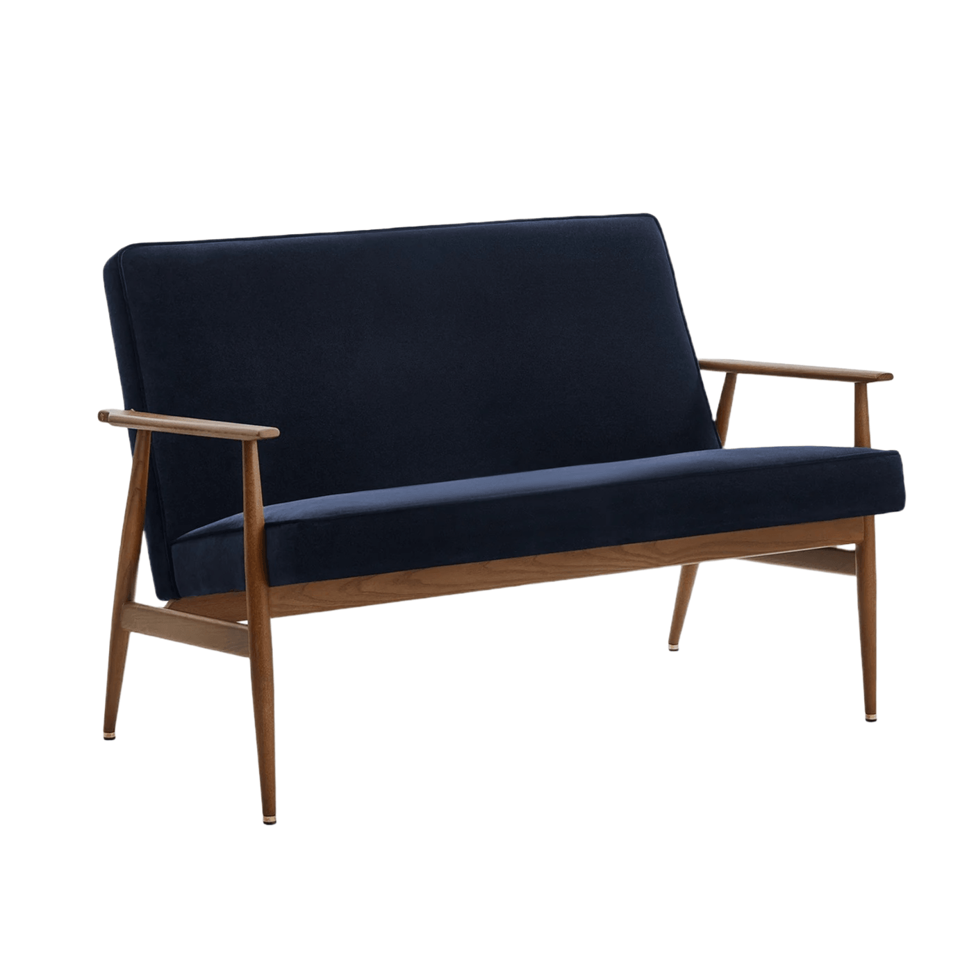 Sofa 2-osobowa FOX niebieski w tkaninie Velvet Indigo 366 concept Eye on Design