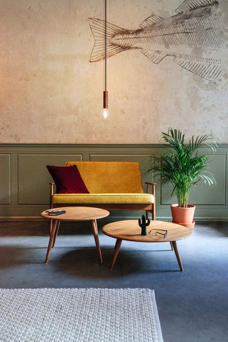 Sofa 2-osobowa FOX zielony w tkaninie Velvet Bottle Green 366 concept Eye on Design