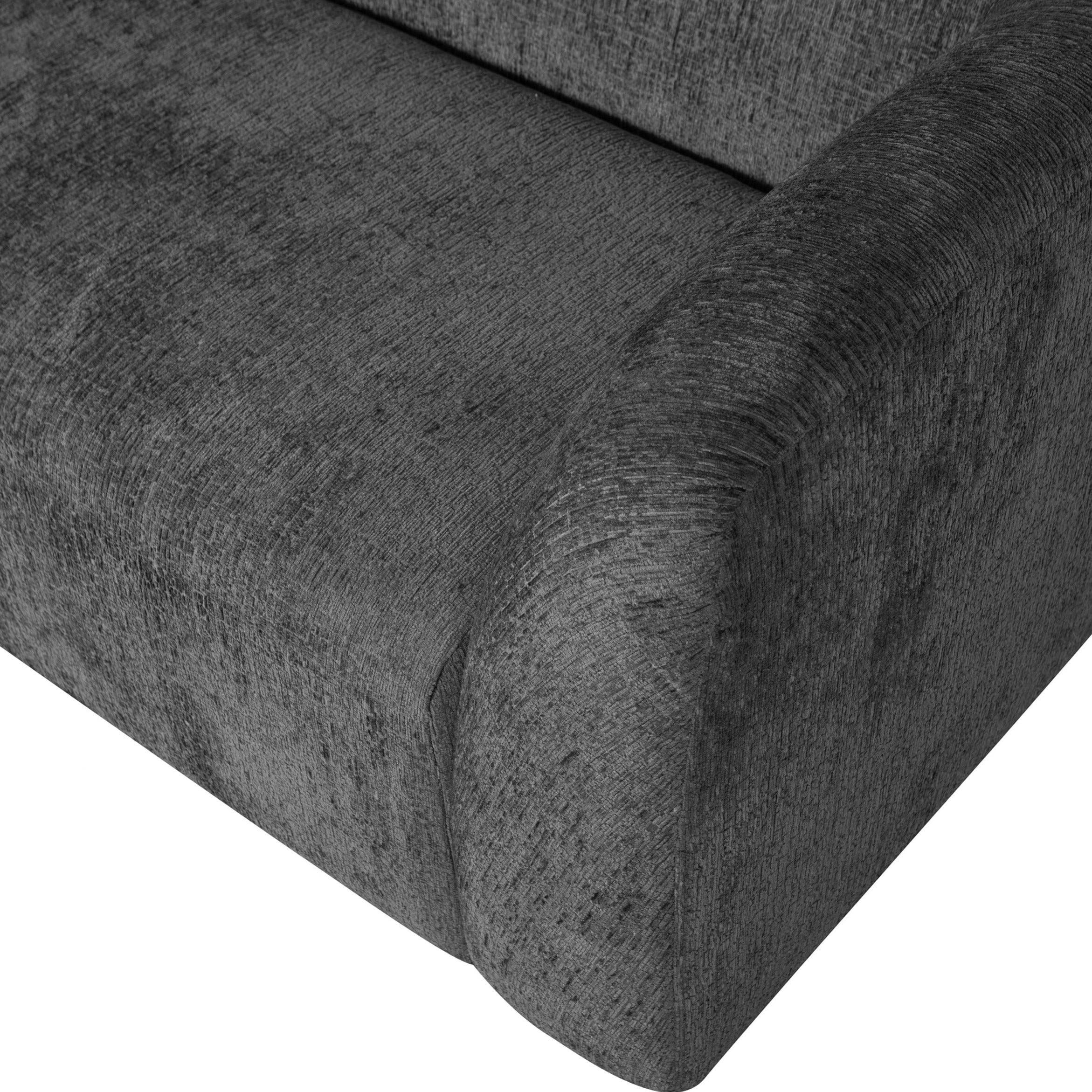 Sofa 3-osobowa aksamitna SLOPING ciemnoszary Be Pure Eye on Design