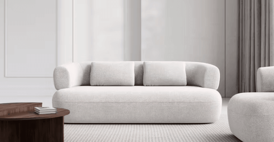 Sofa 3-osobowa ALDRIN jasnoszary boucle Windsor & Co Eye on Design