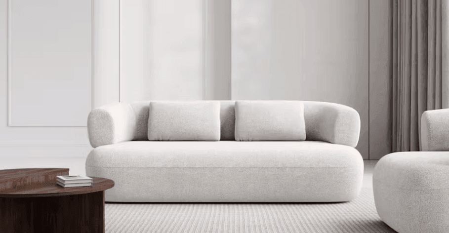Sofa 3-osobowa ALDRIN różowy szenil Windsor & Co Eye on Design