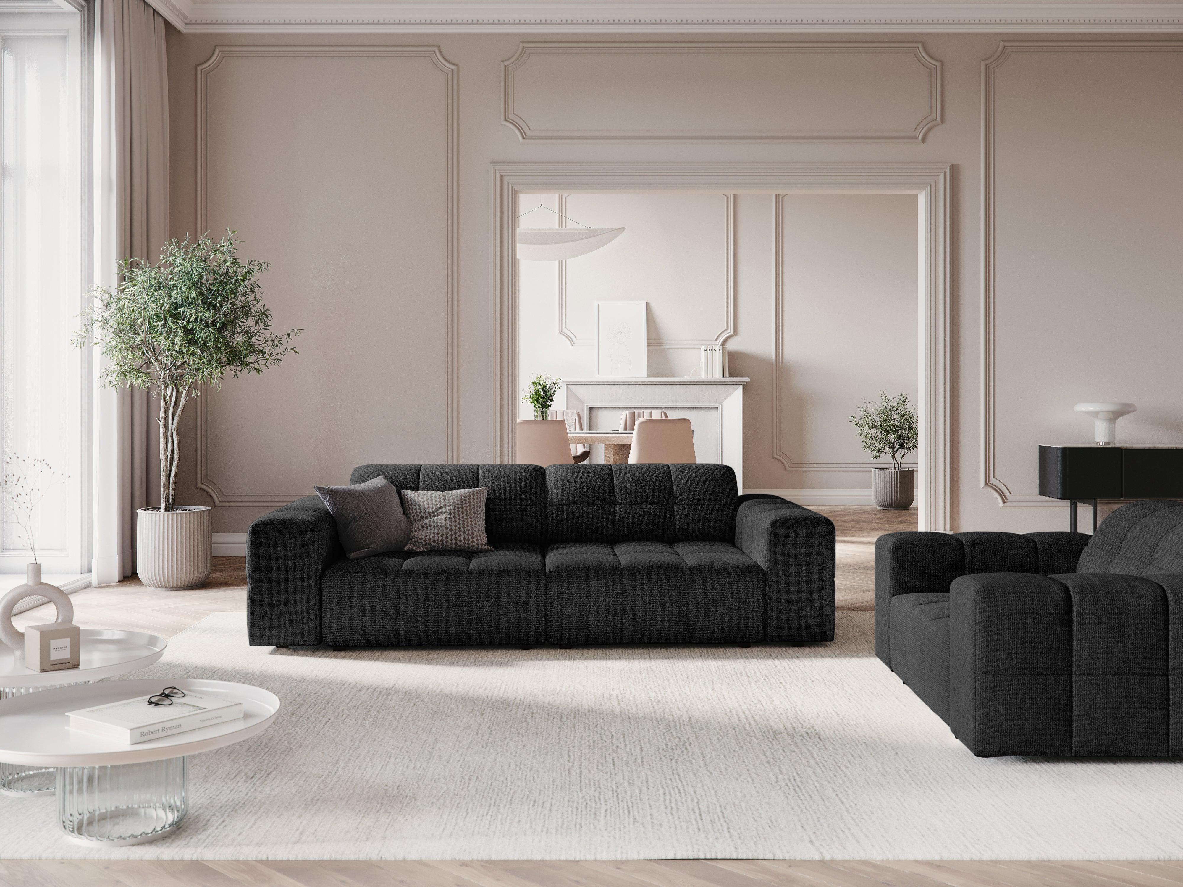 Sofa 3-osobowa CHICAGO czarny szenil Cosmopolitan Design Eye on Design