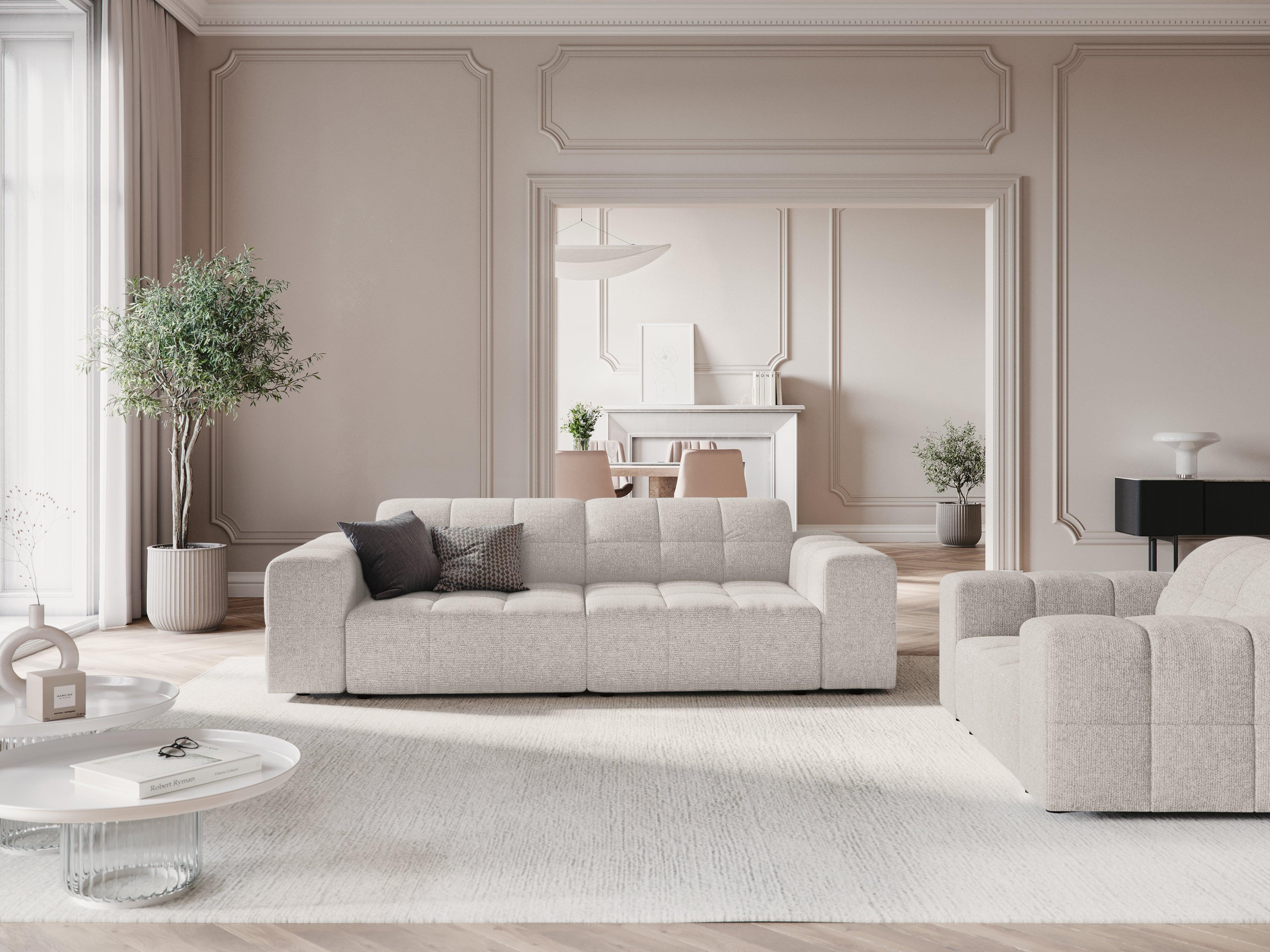 Sofa 3-osobowa CHICAGO jasnoszary szenil Cosmopolitan Design Eye on Design