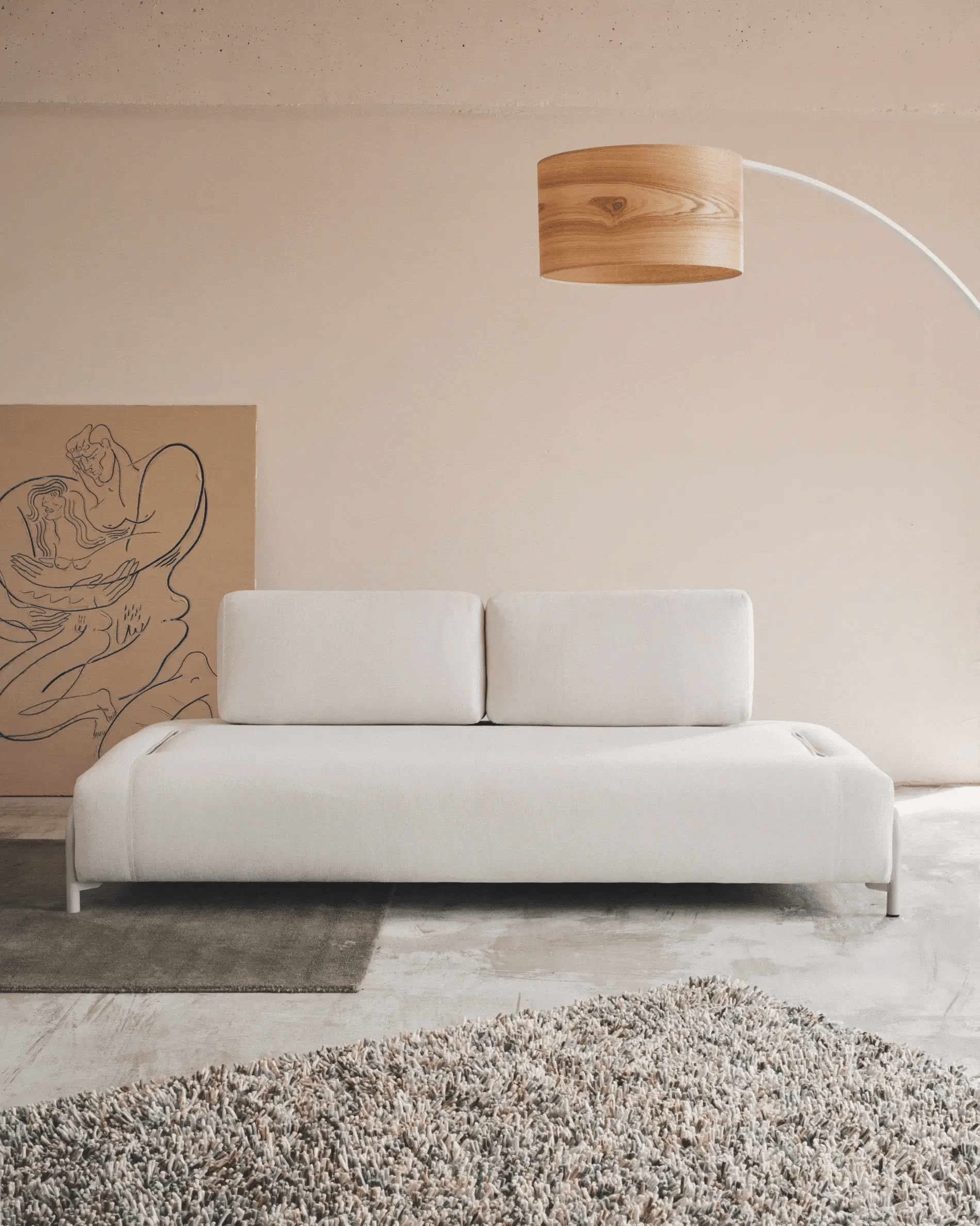 Sofa 3-osobowa COMPO beżowy szenil La Forma Eye on Design