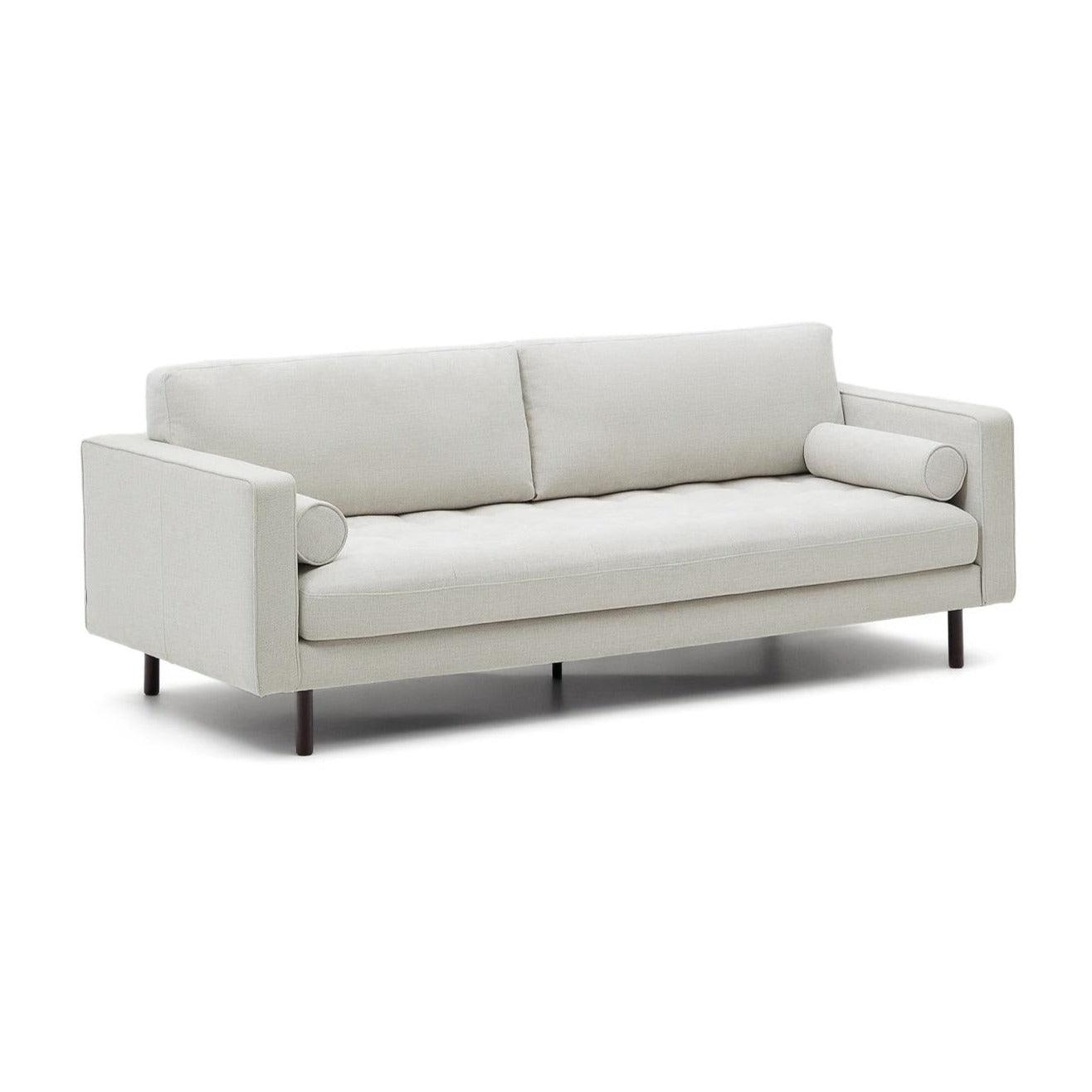 Sofa 3-osobowa DEBRA perłowy szenil z wenge podstawą La Forma Eye on Design