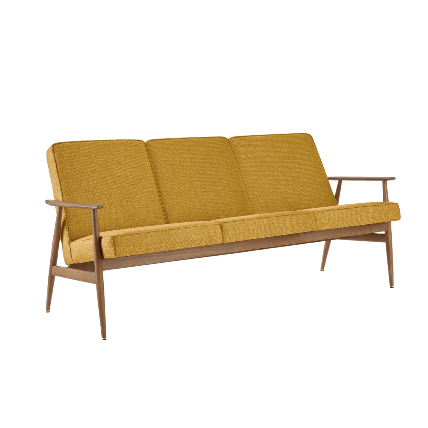 Sofa 3-osobowa dzielona FOX żółty w tkaninie Coco Mustard 366 concept Jesion-02 Eye on Design