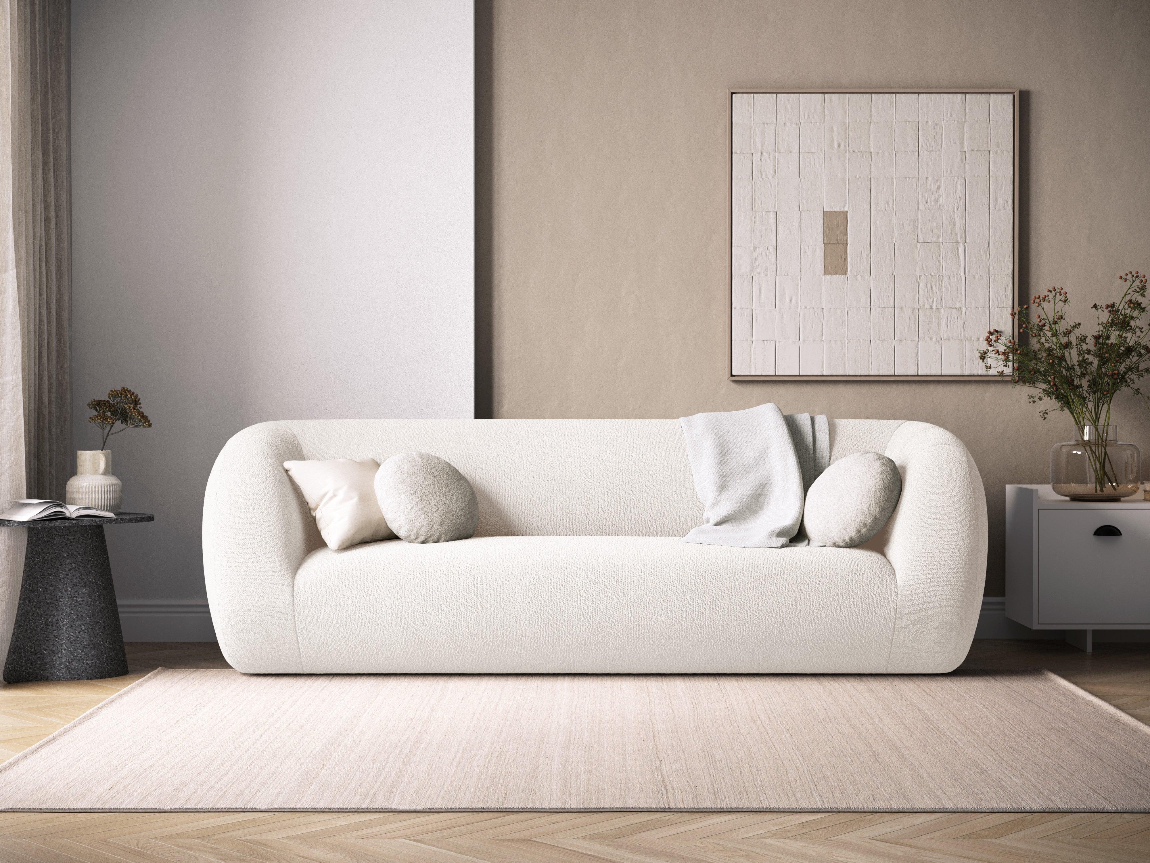 Sofa 3-osobowa ESSEN biały boucle Cosmopolitan Design Eye on Design
