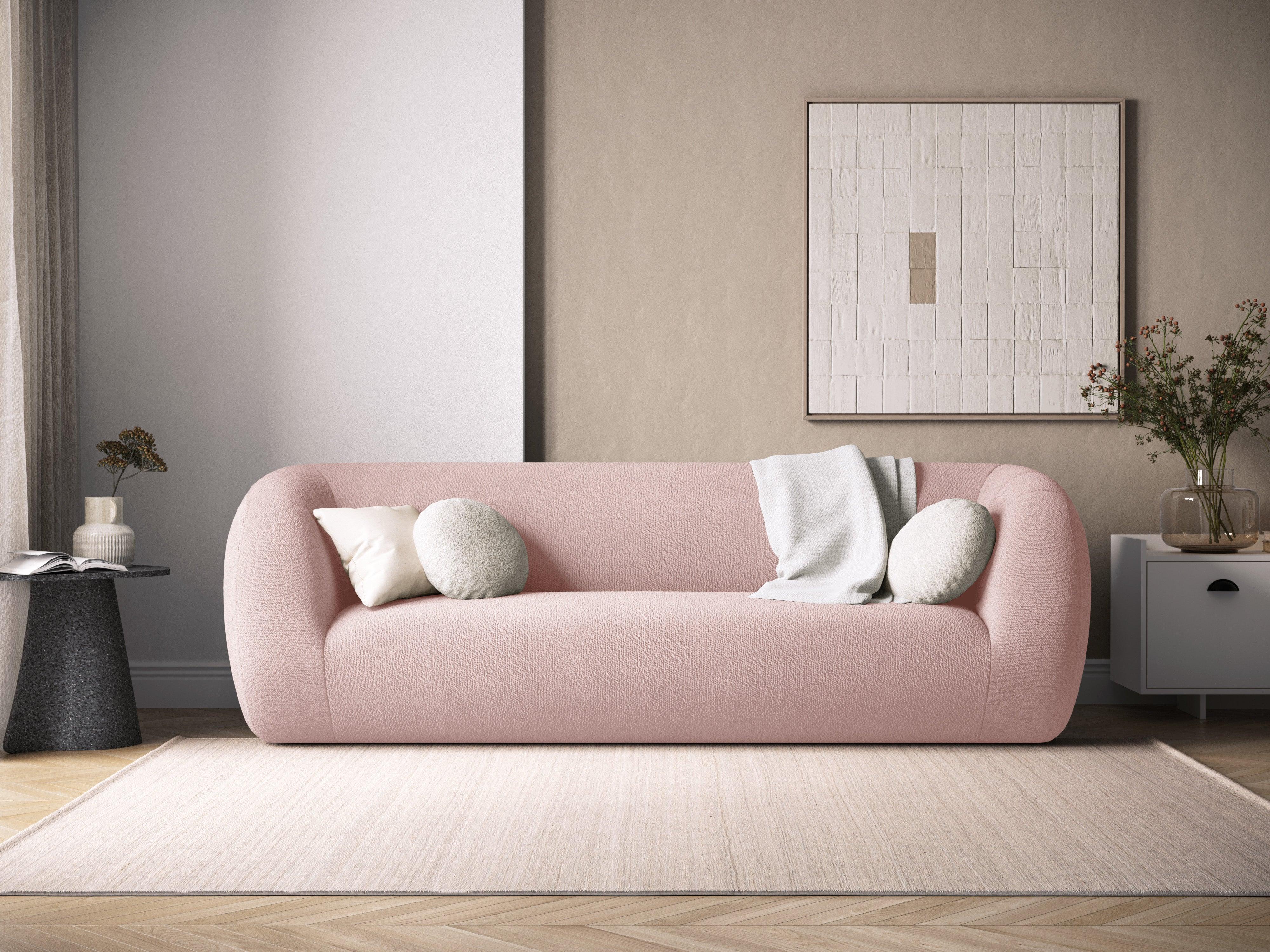 Sofa 3-osobowa ESSEN różowy boucle Cosmopolitan Design Eye on Design