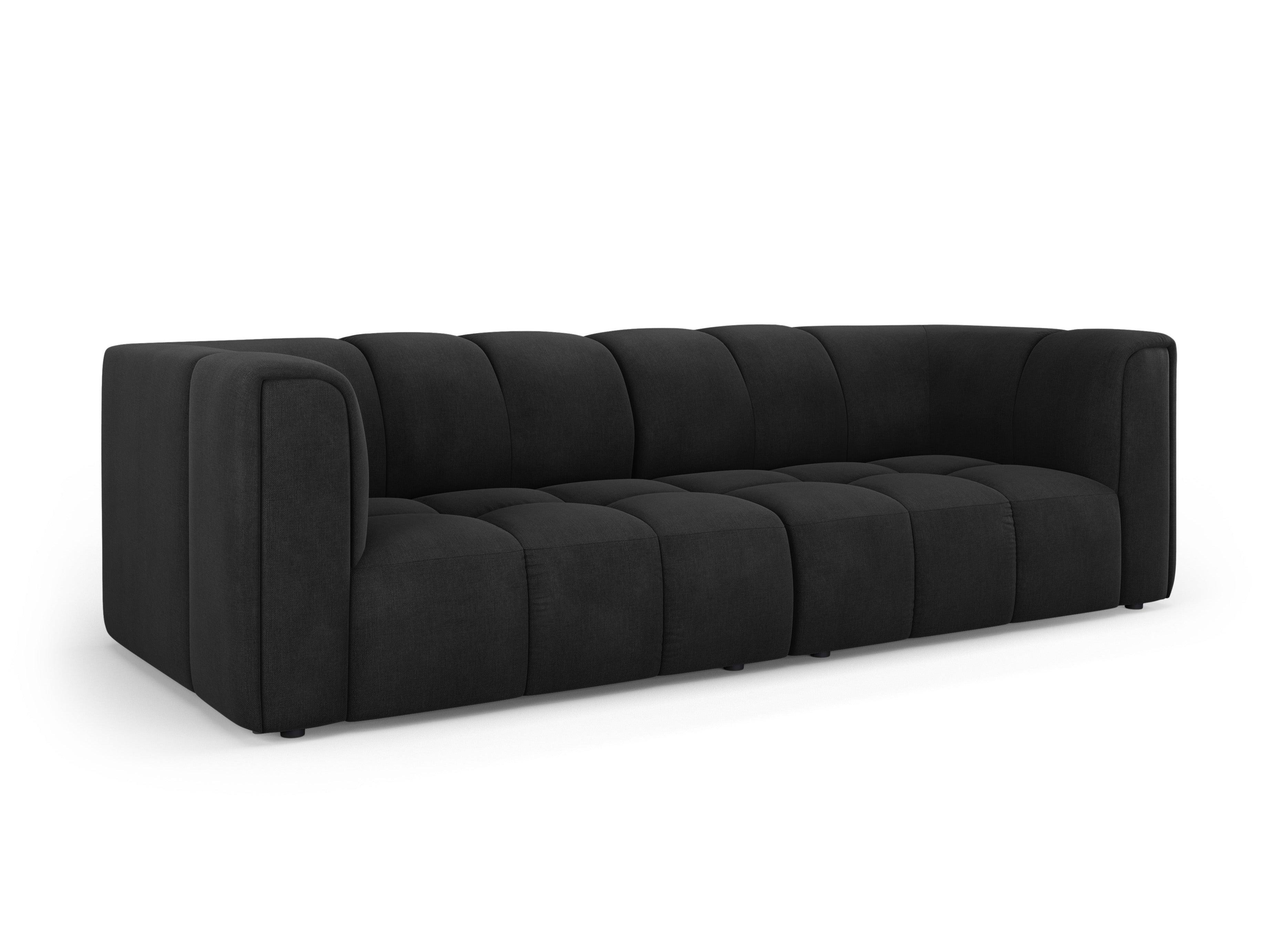 Sofa 3-osobowa FRANCESCA czarny szenil Milo Casa Eye on Design