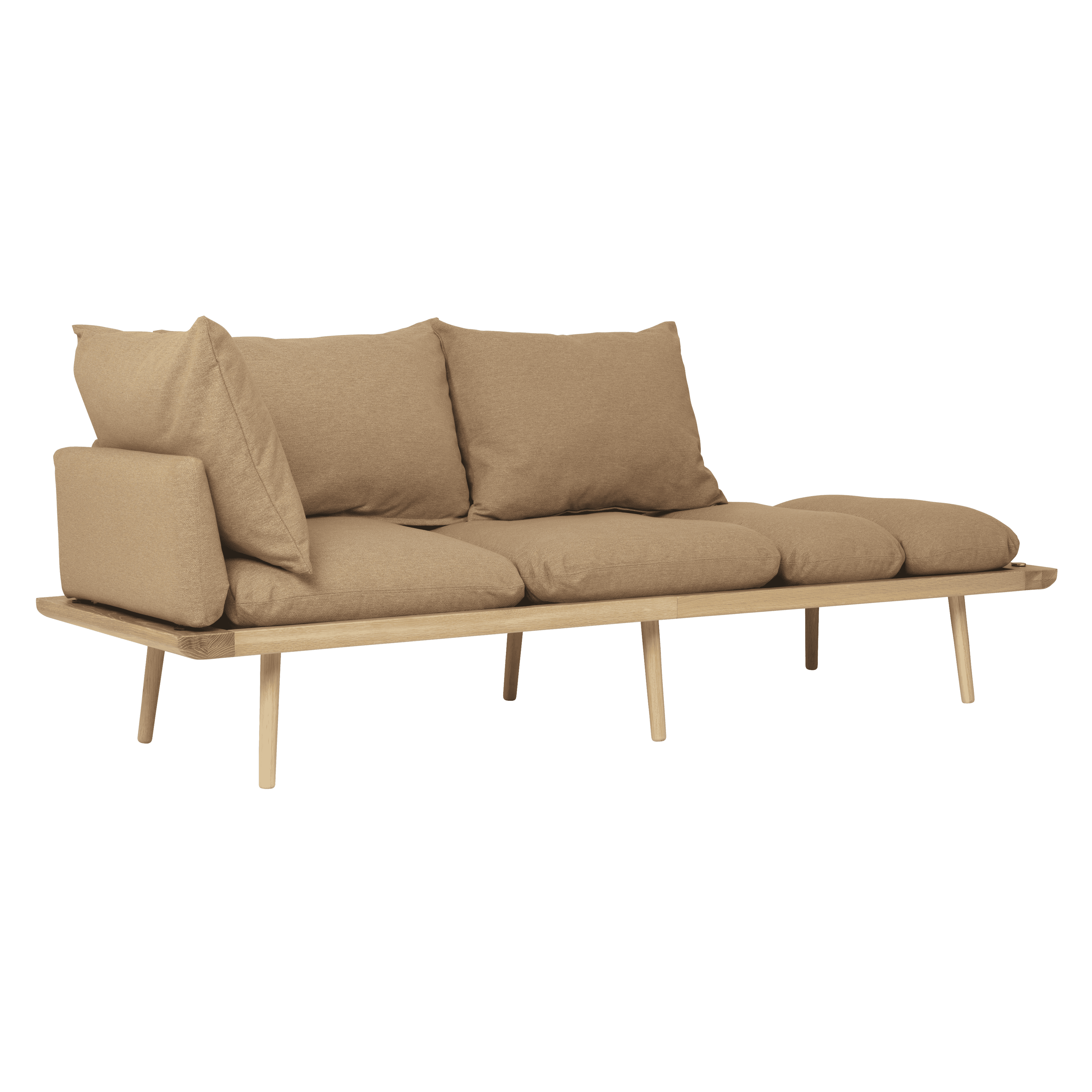 Sofa 3-osobowa LOUNGE AROUND karmelowy z dębem UMAGE Nie Nie Eye on Design