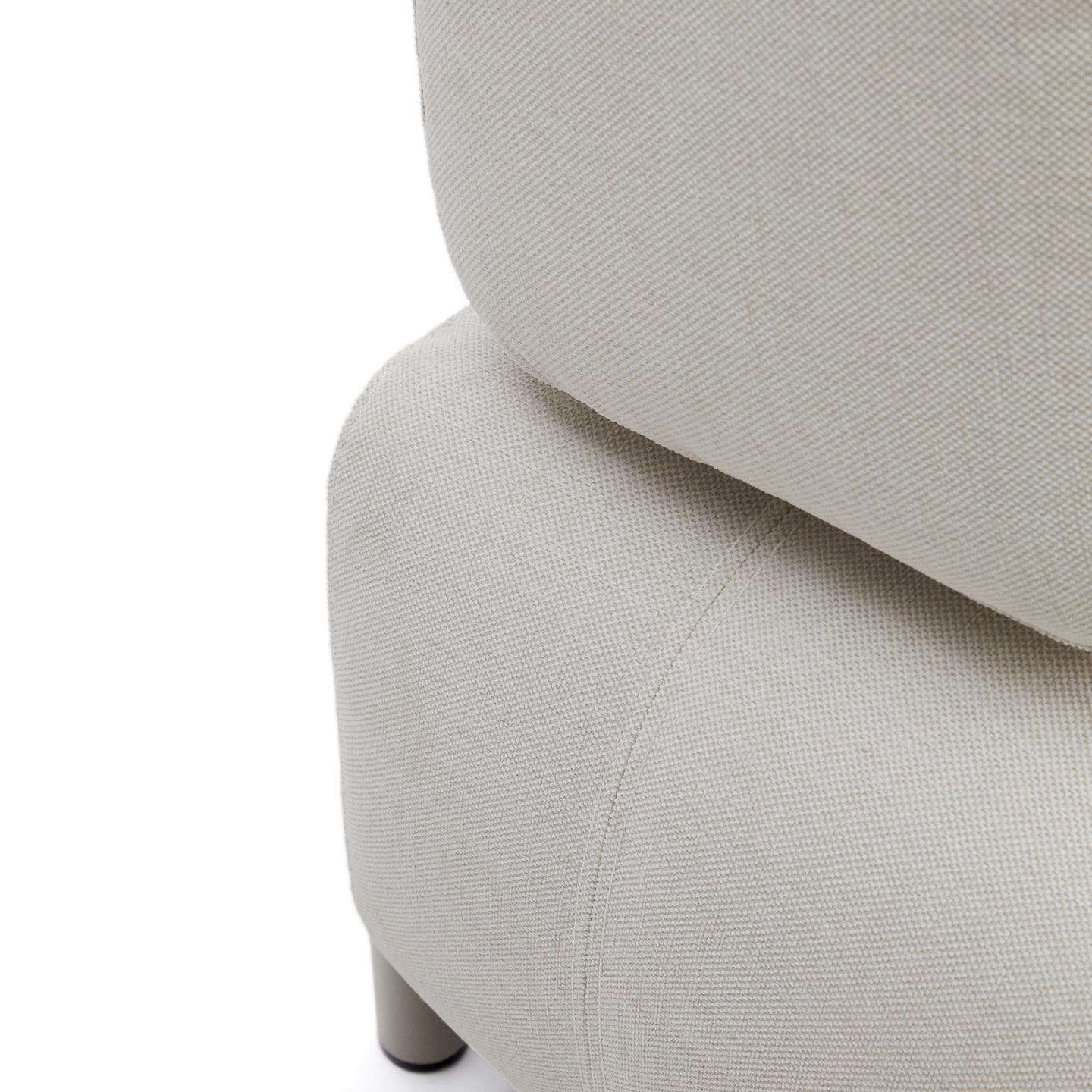 Sofa 3-osobowa modułowa z małą tacką COMPO jasnobeżowy szenil La Forma Eye on Design