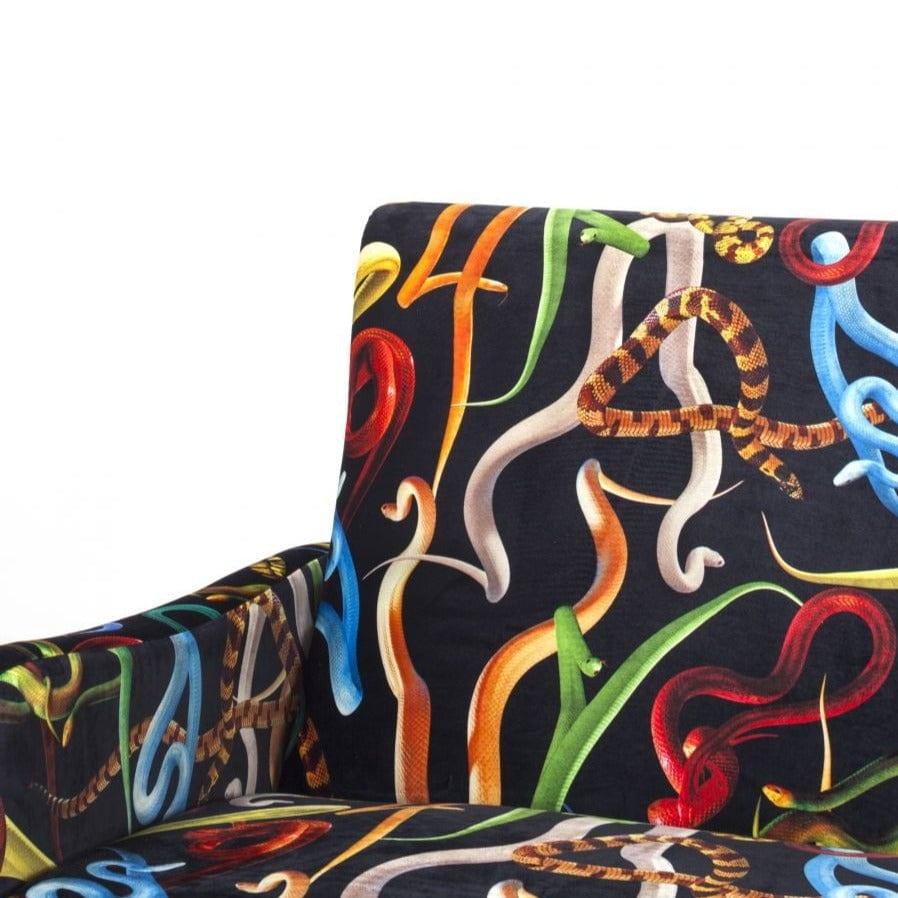 Sofa 3-osobowa SNAKES czarny Seletti Eye on Design
