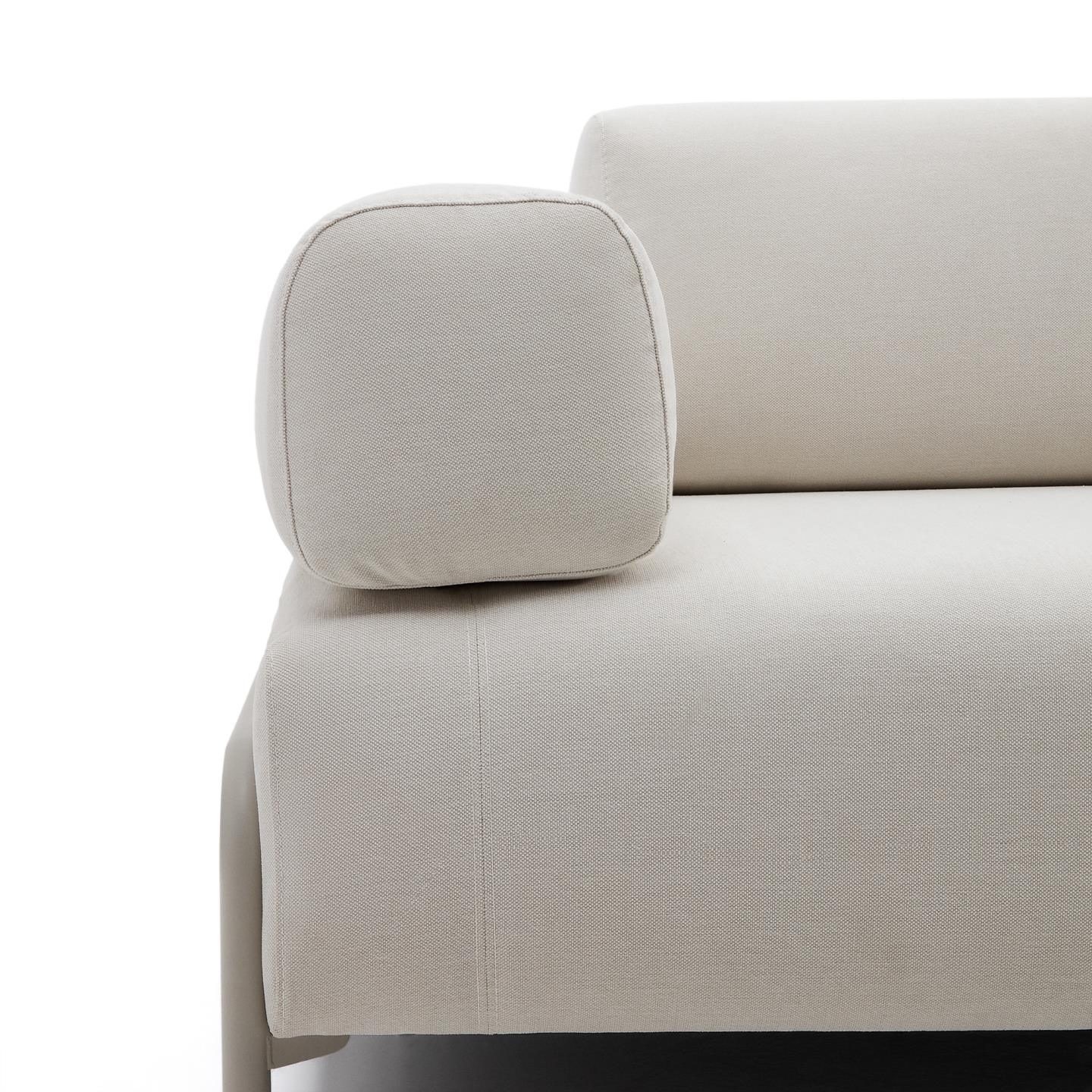 Sofa 3-osobowa z dużą tacą COMPO beżowy szenil La Forma Eye on Design