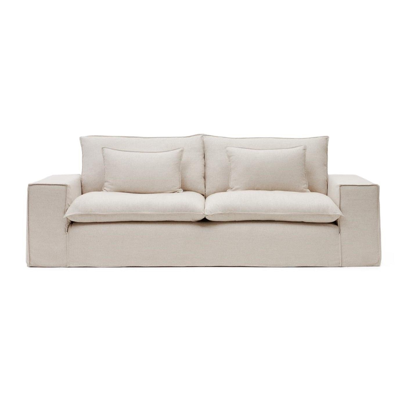 Sofa 3-osobowa ze zdejmowanym pokrowcem ANARELA beżowy La Forma Eye on Design