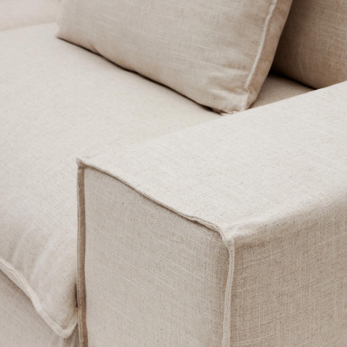 Sofa 3-osobowa ze zdejmowanym pokrowcem ANARELA beżowy La Forma Eye on Design