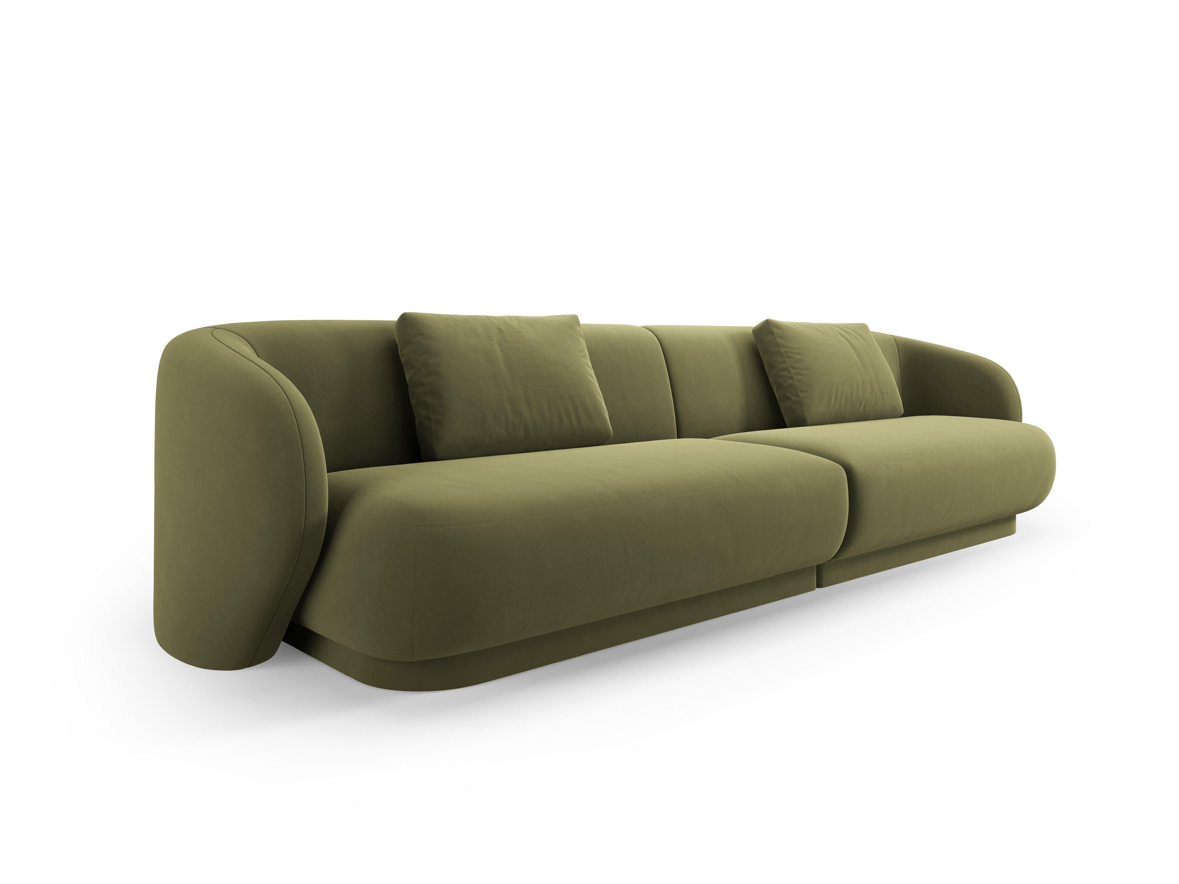 Sofa 4-osobowa aksamitna CAMDEN zielony Cosmopolitan Design Eye on Design