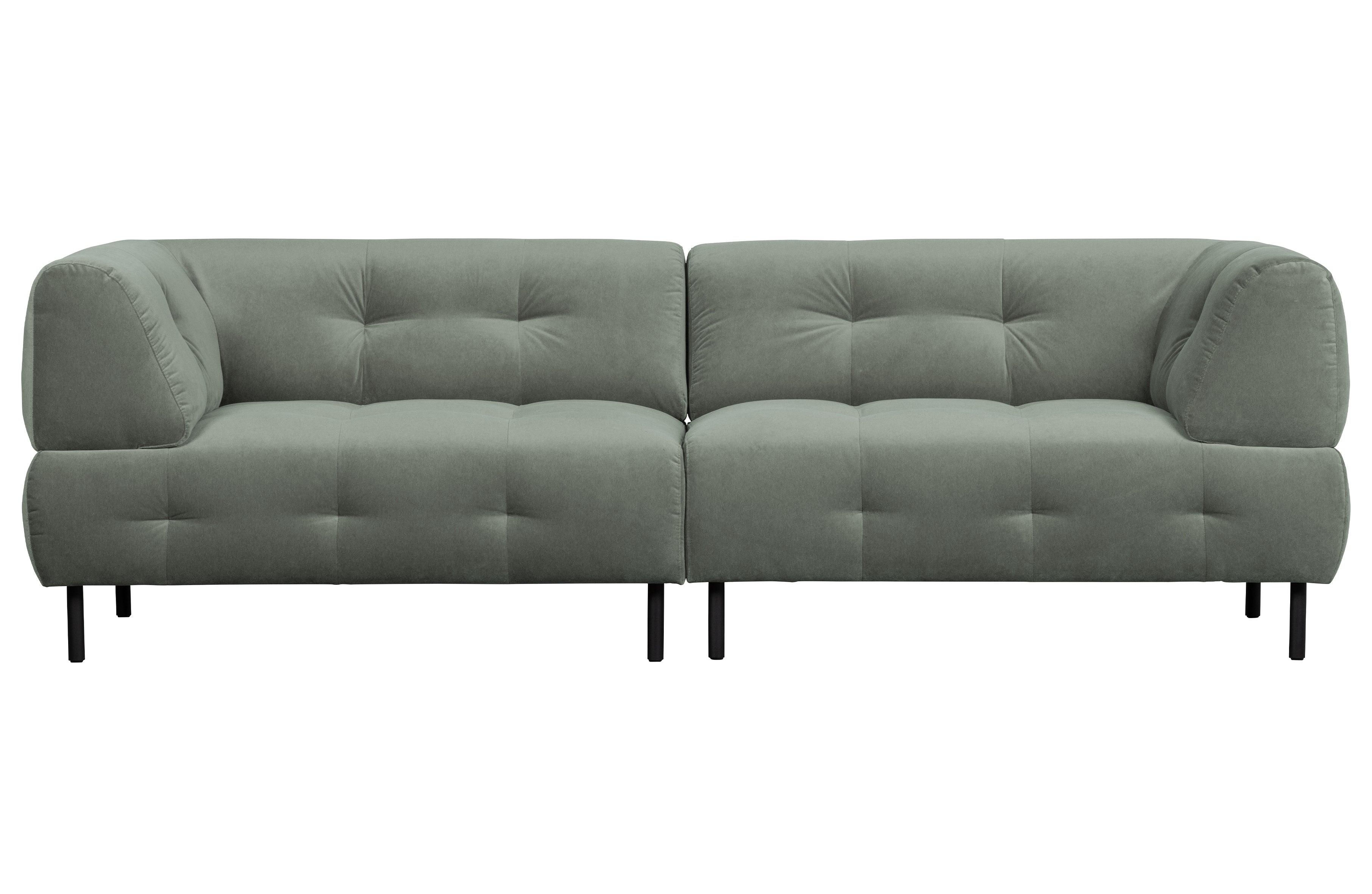 Sofa 4-osobowa aksamitna LLOYD jasnozielony Woood Exclusive Eye on Design