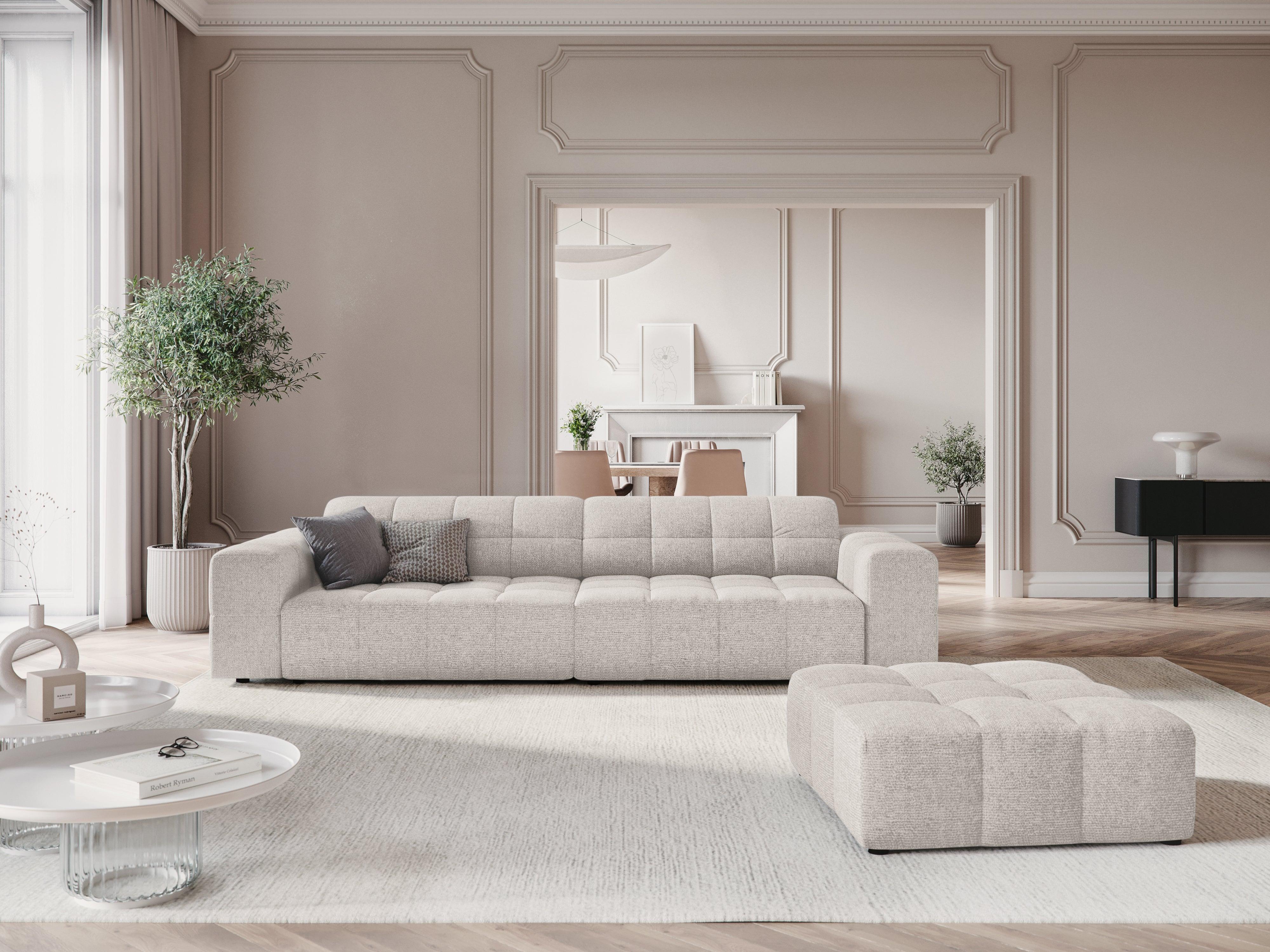 Sofa 4-osobowa CHICAGO jasnoszary szenil Cosmopolitan Design Eye on Design