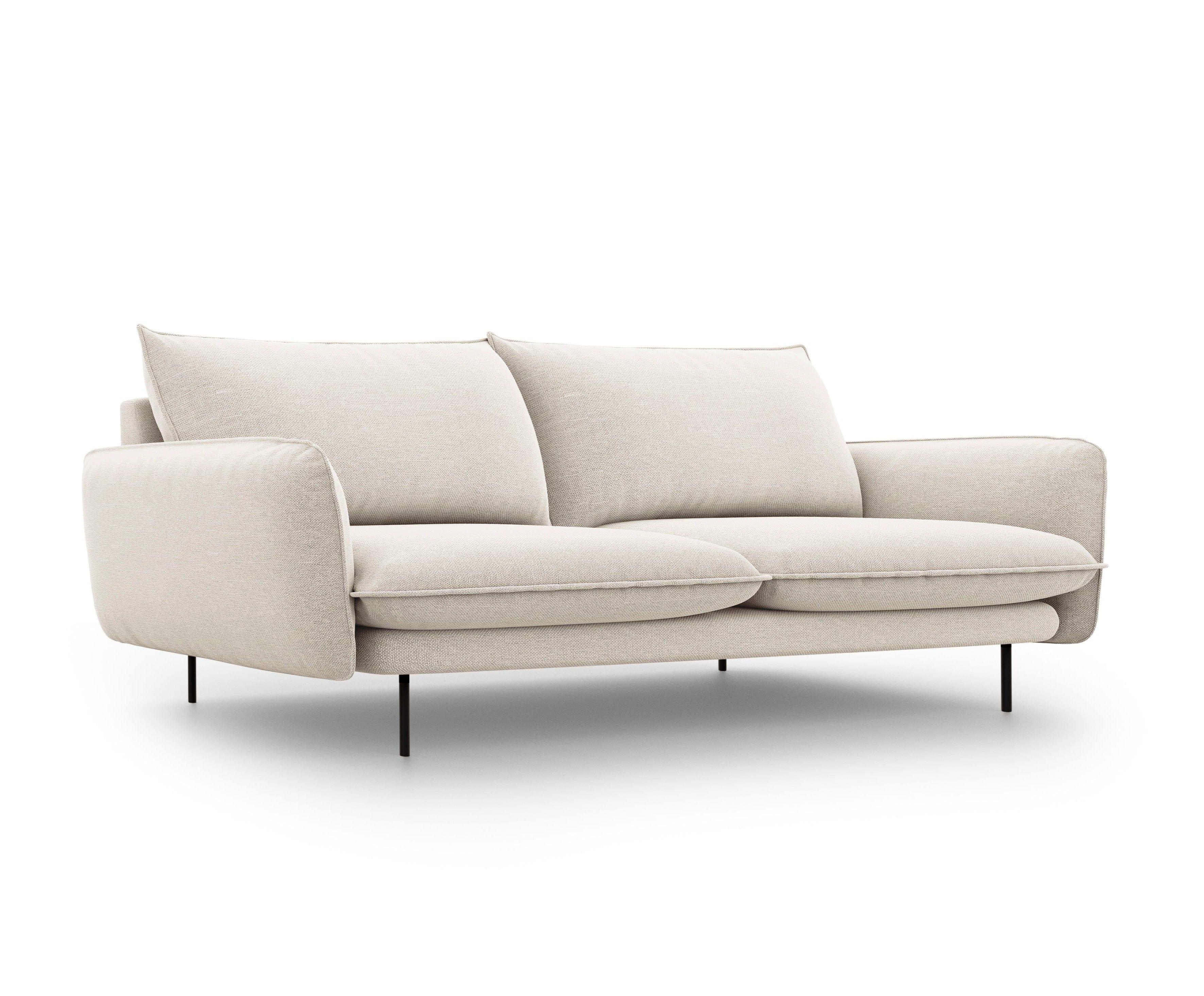 Sofa 4-osobowa VIENNA piaskowy z czarną podstawą Cosmopolitan Design Eye on Design