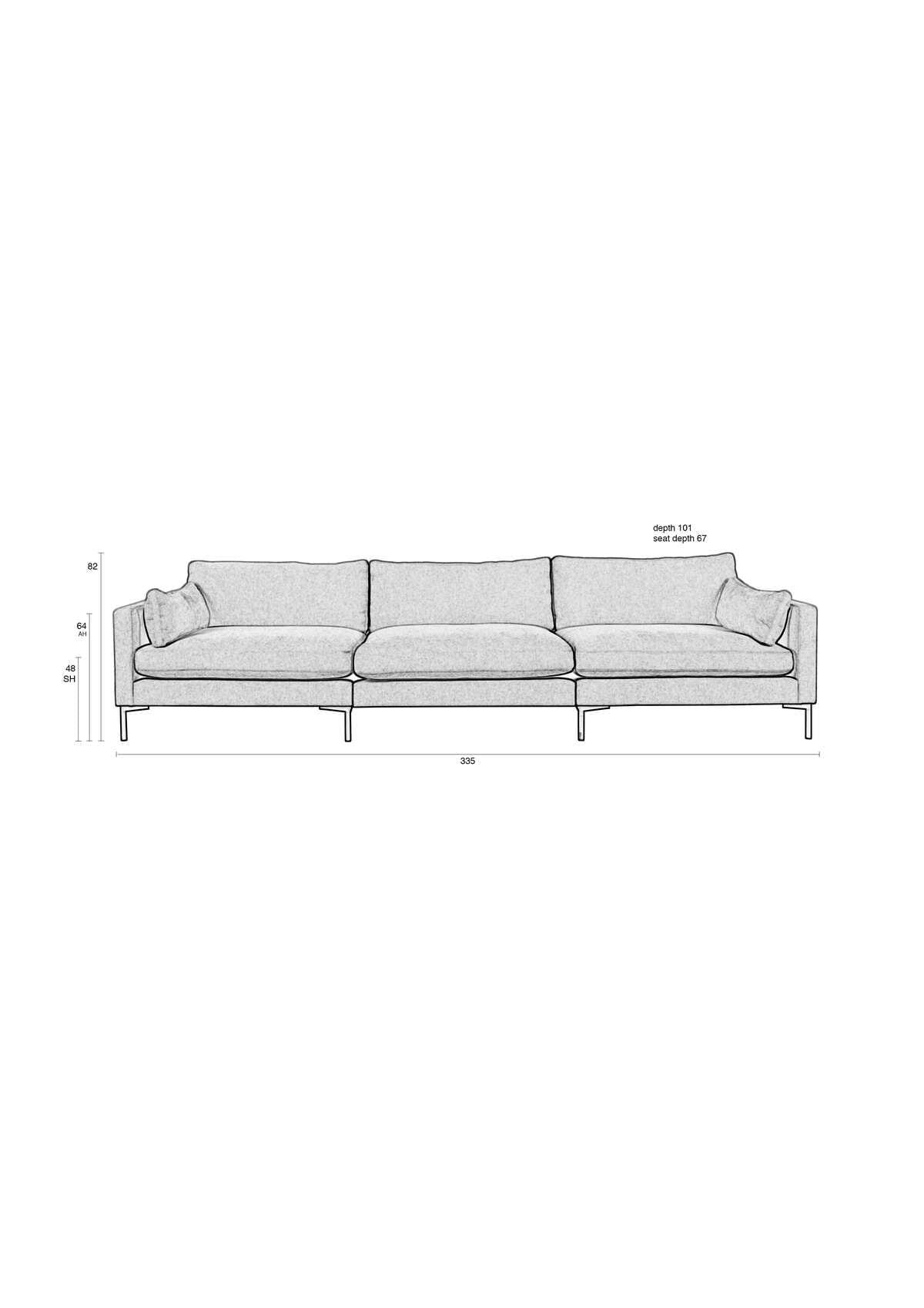 Sofa 4,5-osobowa SUMMER latte Zuiver Eye on Design