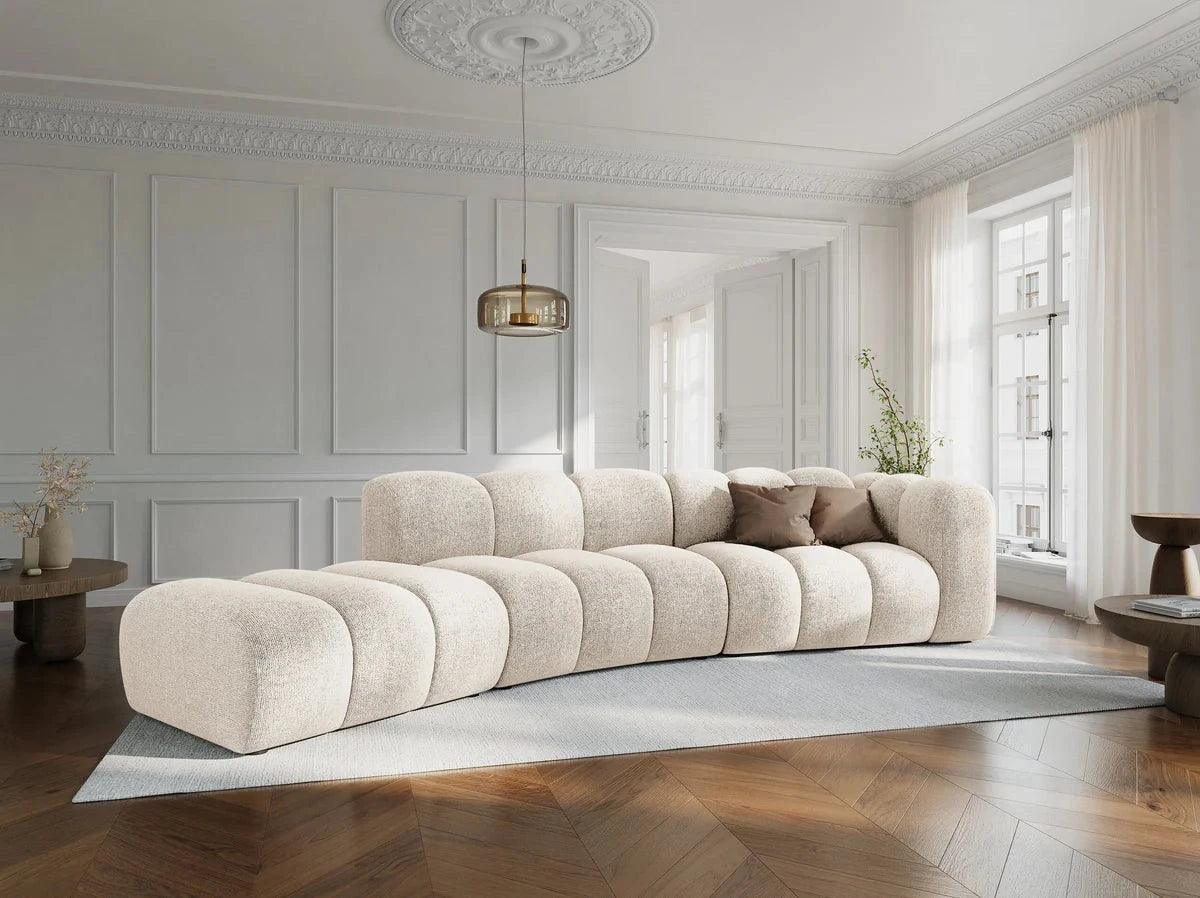Sofa 5-osobowa lewostronna SKYLER jasny beżowy szenil Interieurs 86 Eye on Design