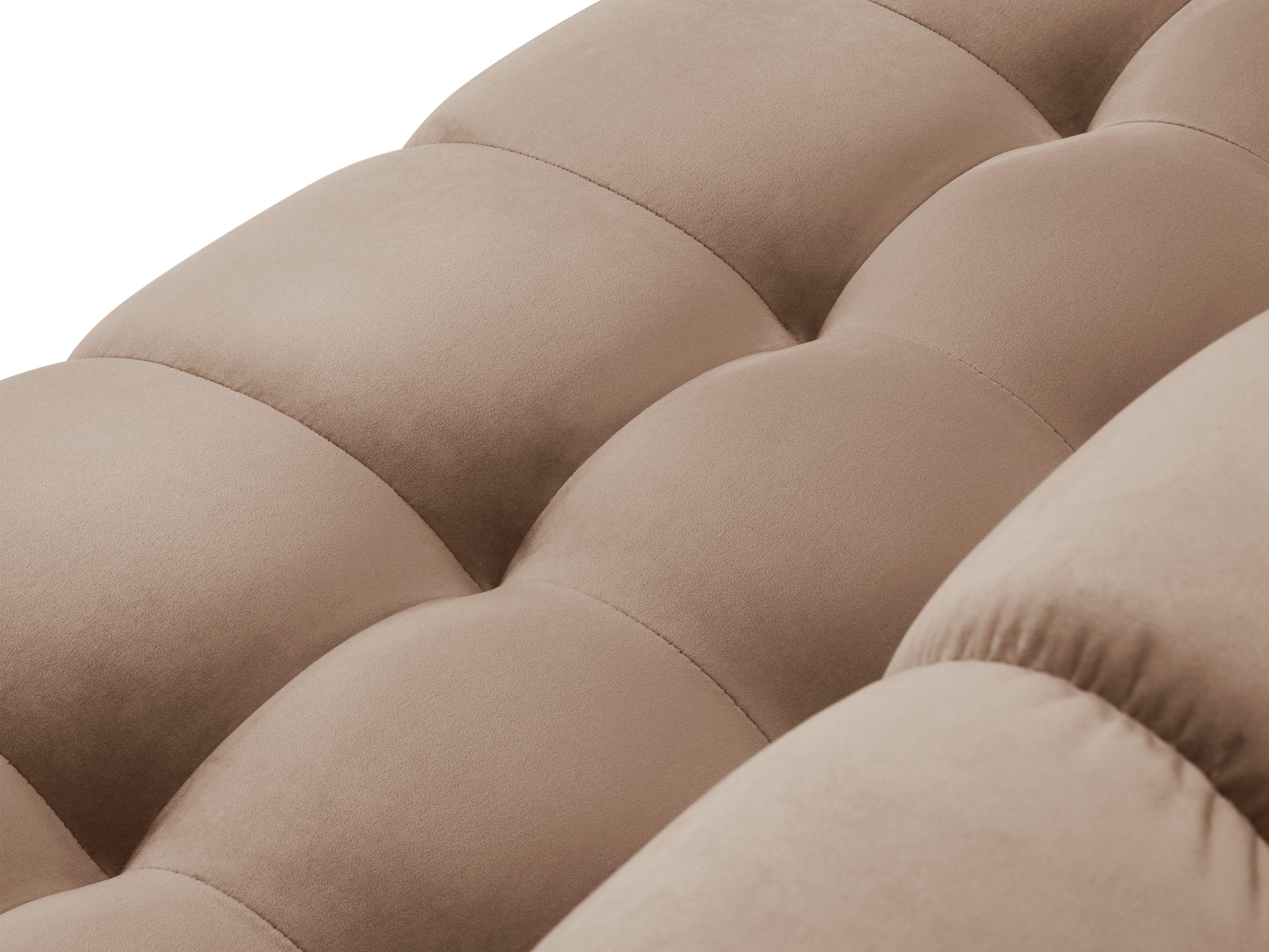 Sofa aksamitna 2-osobowa BALI beżowy ze złotą podstawą Cosmopolitan Design Eye on Design