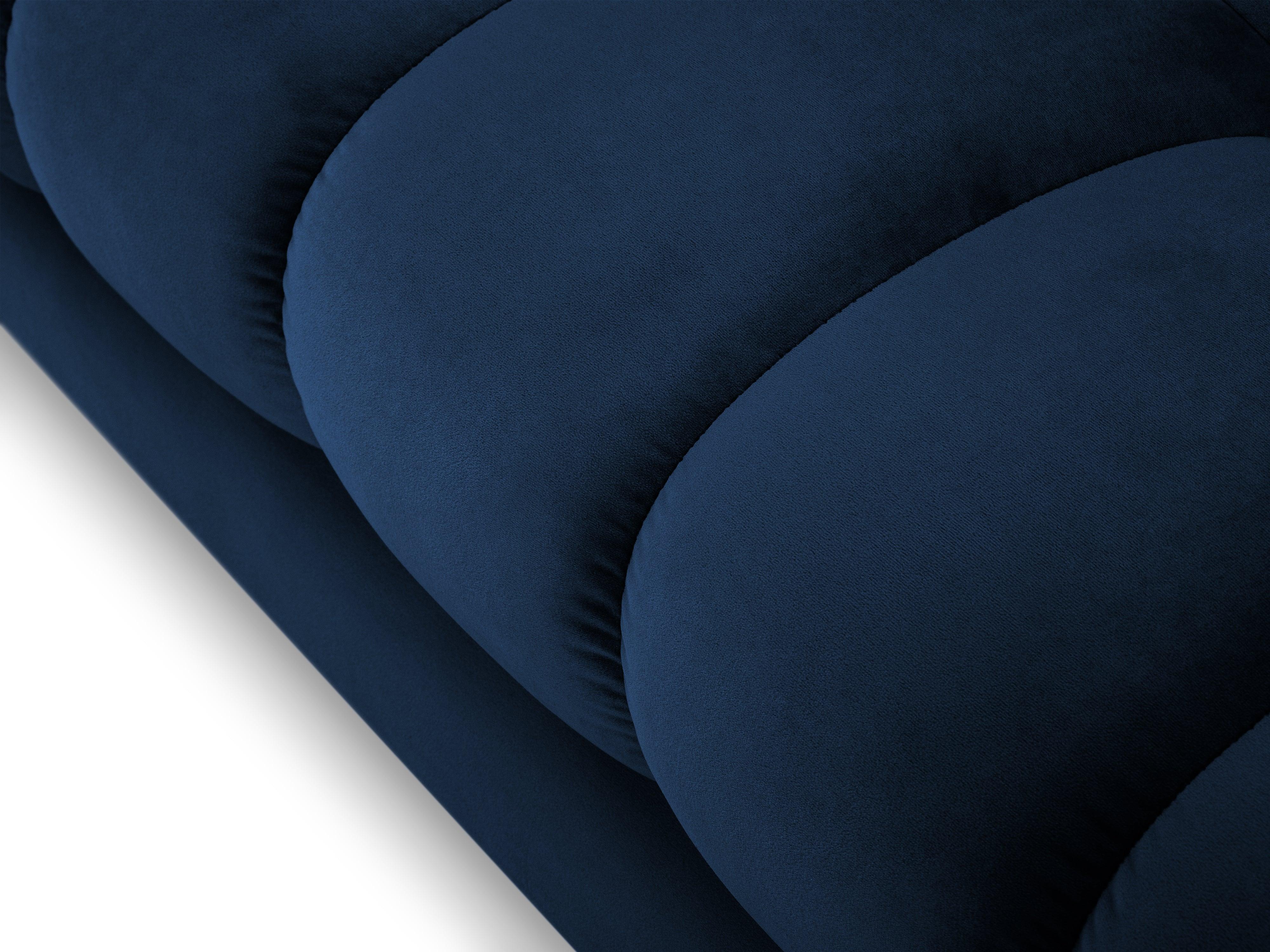 Sofa aksamitna 2-osobowa BALI granat królewski z czarną podstawą Cosmopolitan Design Eye on Design