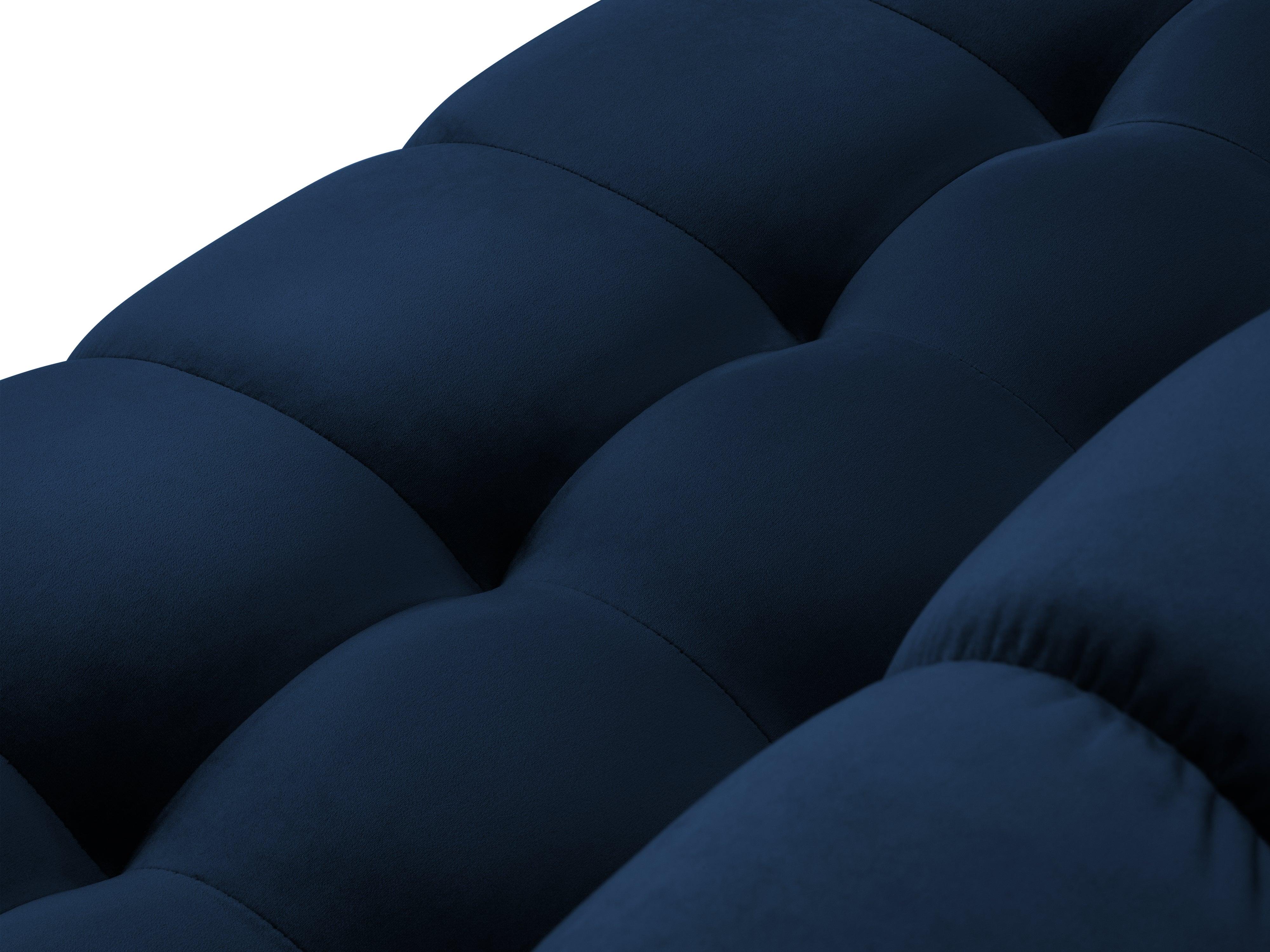 Sofa aksamitna 2-osobowa BALI granat królewski ze złotą podstawą Cosmopolitan Design Eye on Design