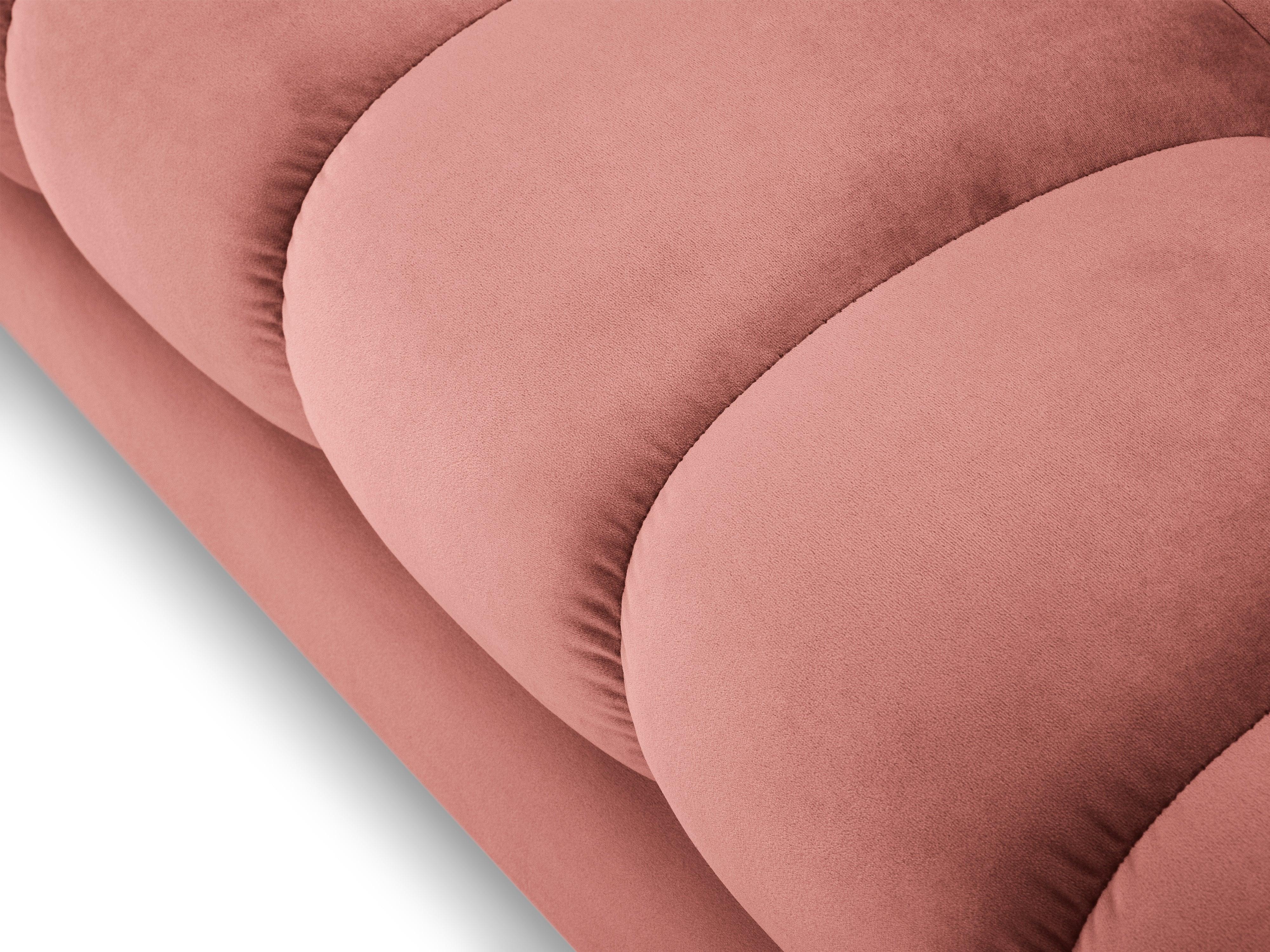 Sofa aksamitna 2-osobowa BALI różowy ze złotą podstawą Cosmopolitan Design Eye on Design