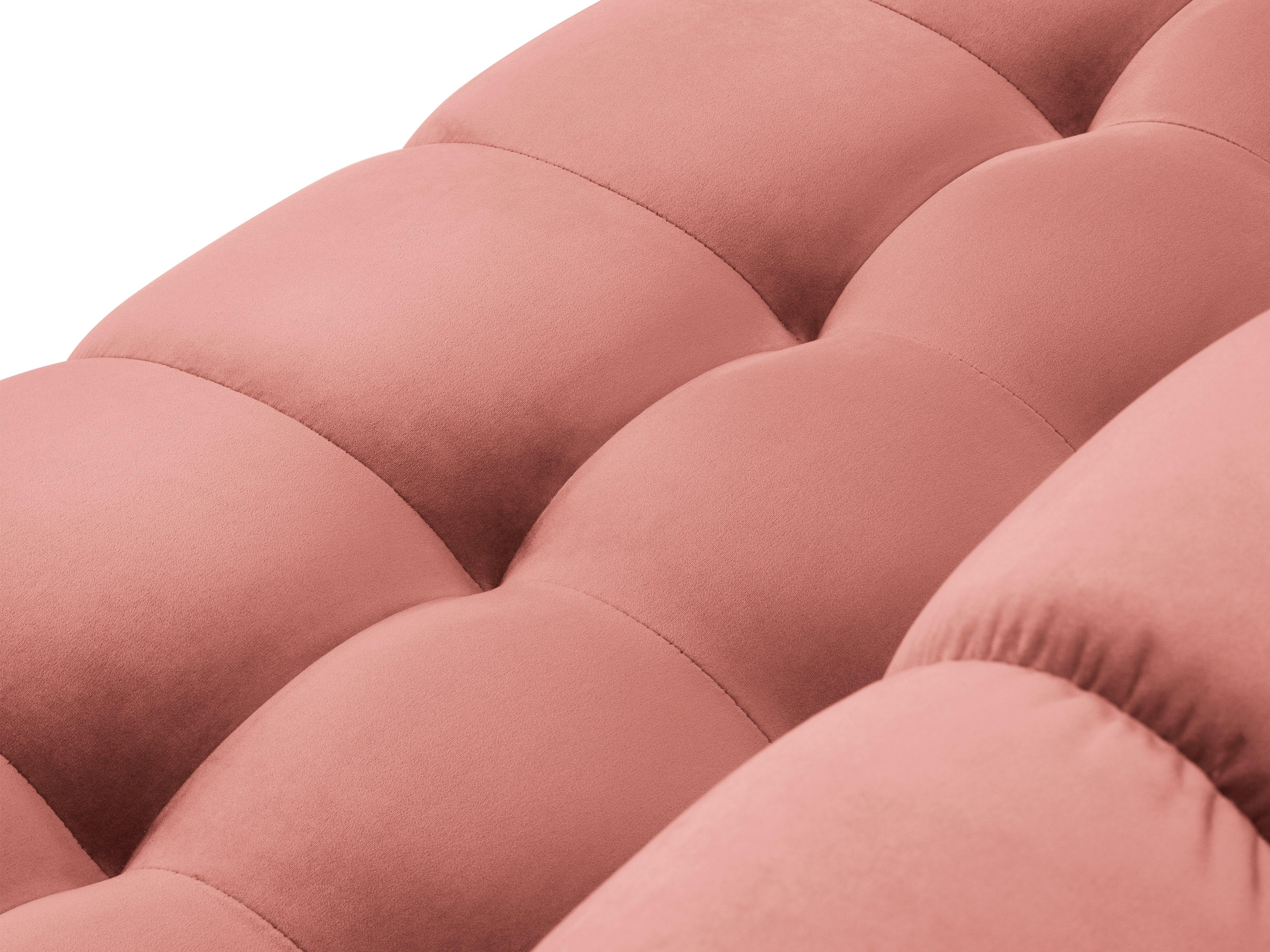 Sofa aksamitna 2-osobowa BALI różowy ze złotą podstawą Cosmopolitan Design Eye on Design