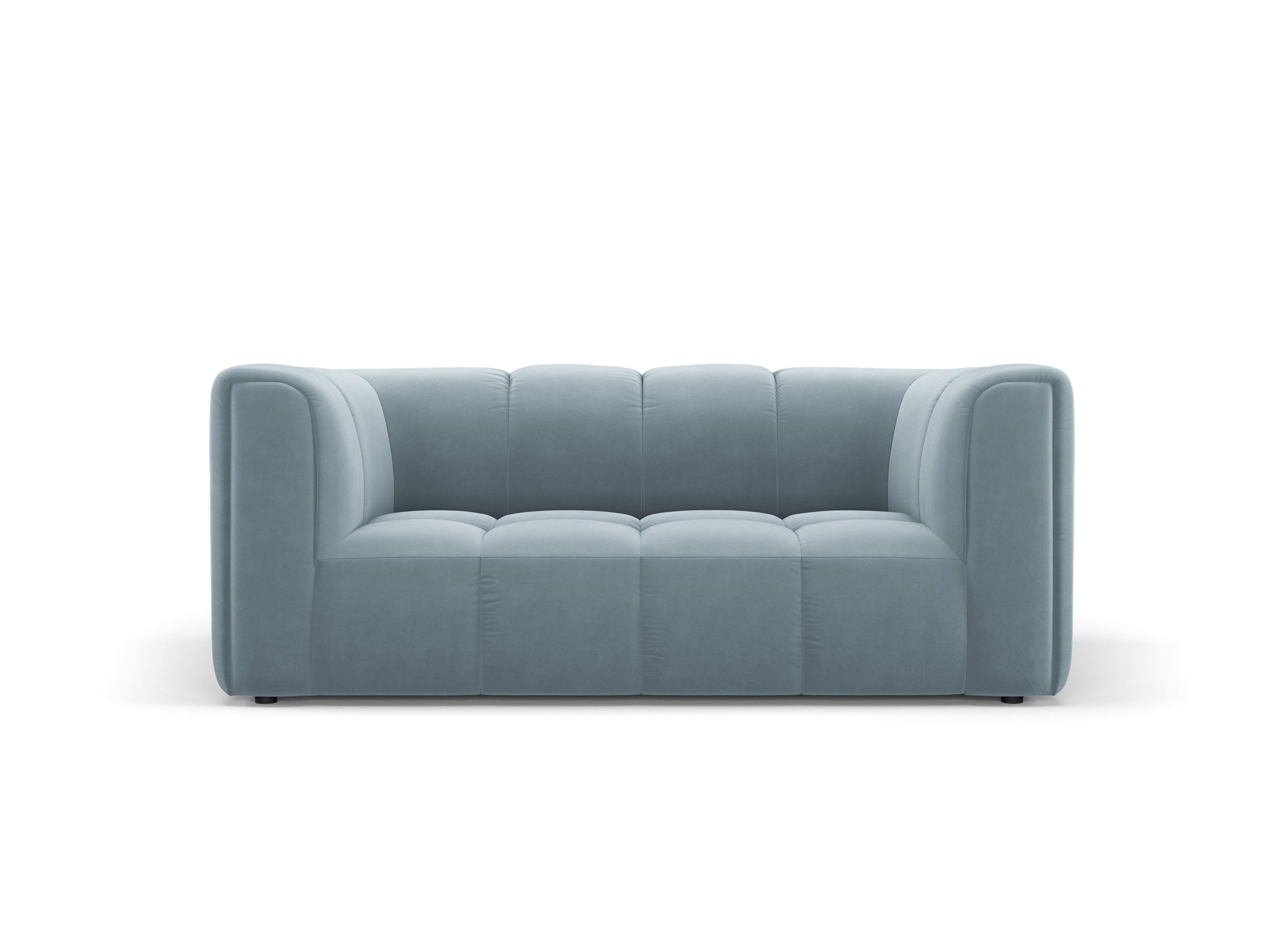 Sofa aksamitna 2-osobowa FRANCESCA jasnoniebieski Milo Casa Eye on Design