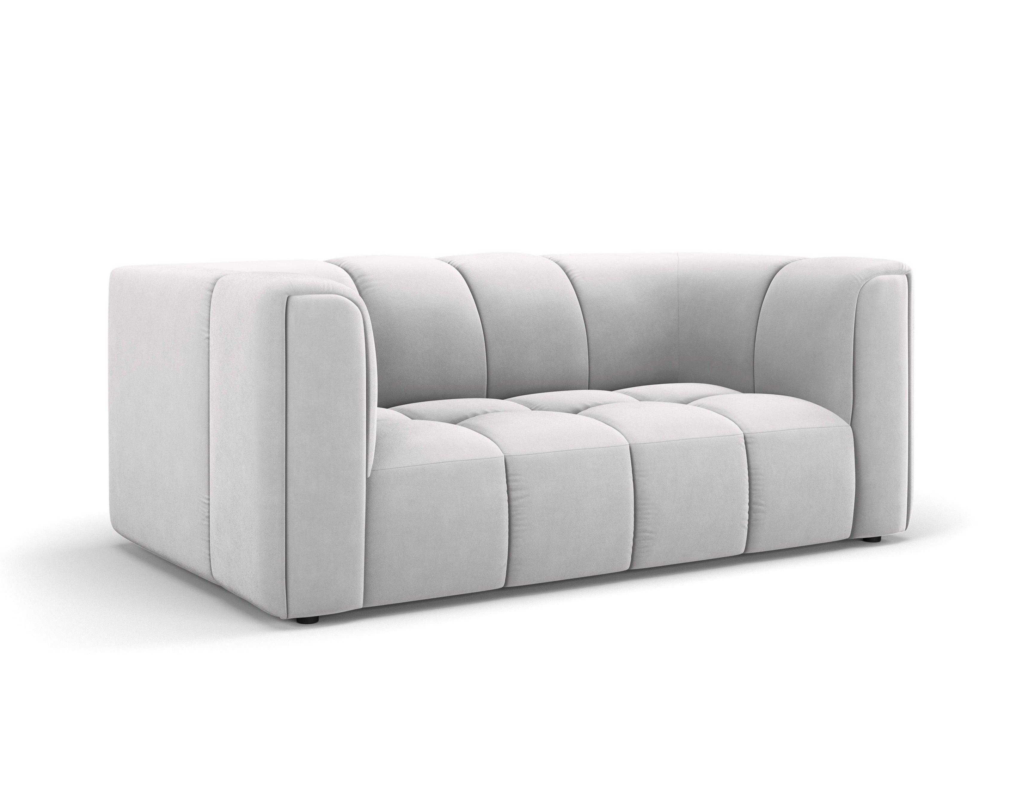 Sofa aksamitna 2-osobowa FRANCESCA srebrny Milo Casa Eye on Design