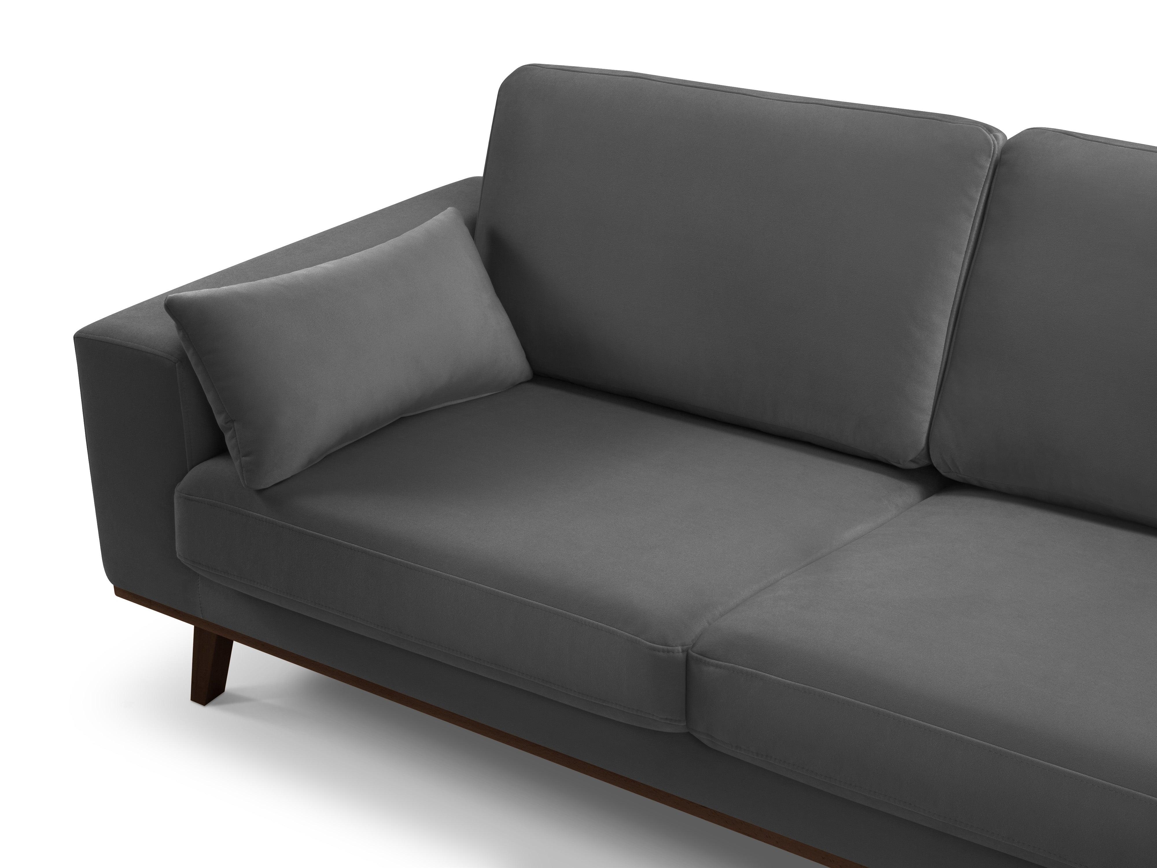 Sofa aksamitna 2-osobowa HEBE ciemnoszary Mazzini Sofas Eye on Design