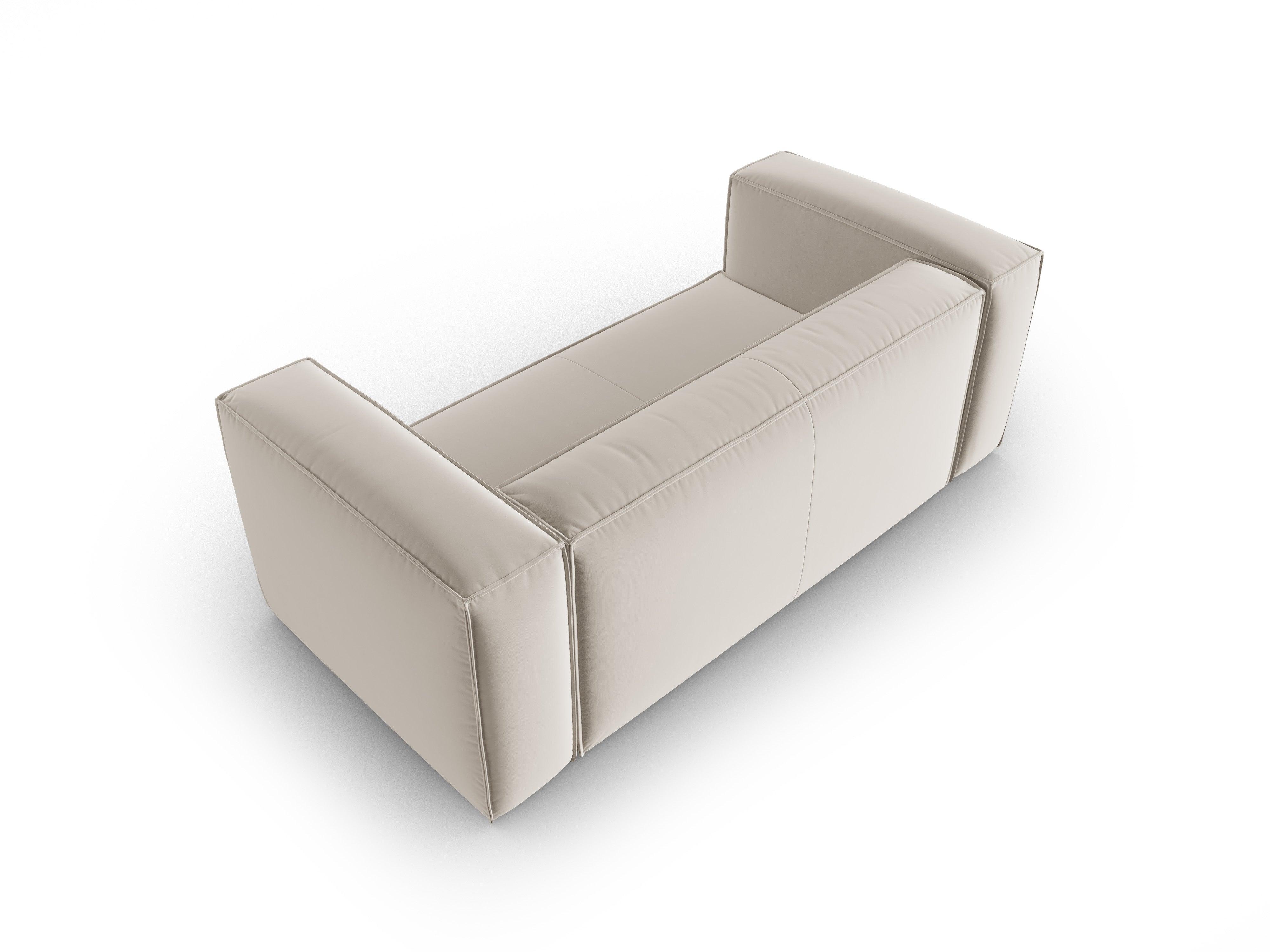 Sofa aksamitna 2-osobowa MACKAY jasnobeżowy Cosmopolitan Design Eye on Design