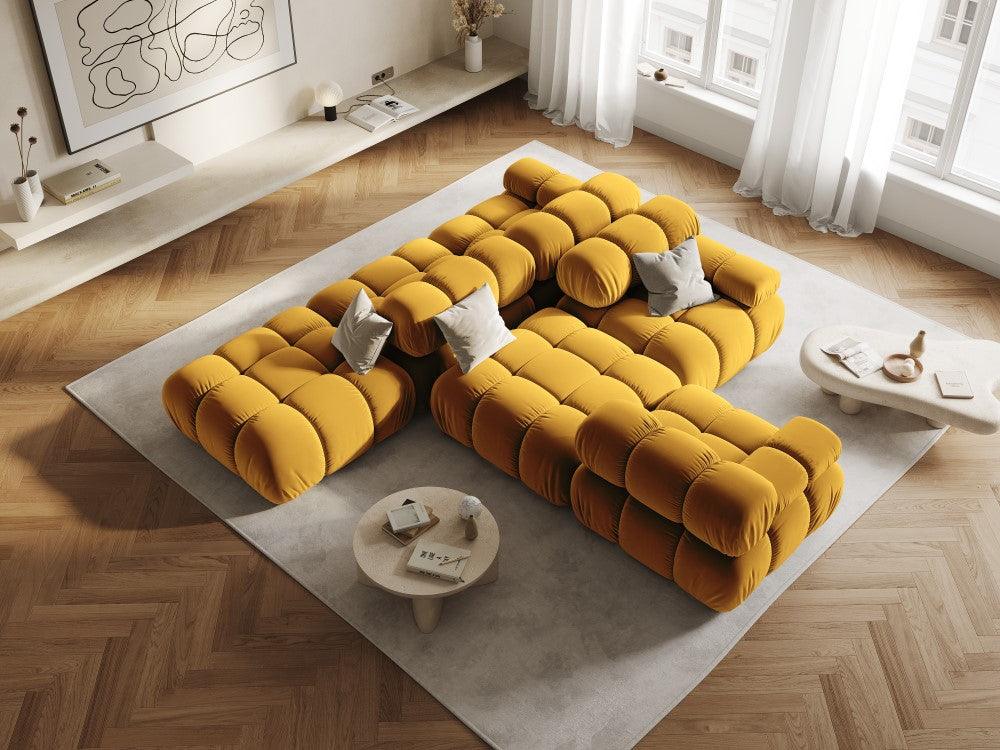 Sofa aksamitna 2-osobowa TROPEA musztardowy Milo Casa Eye on Design