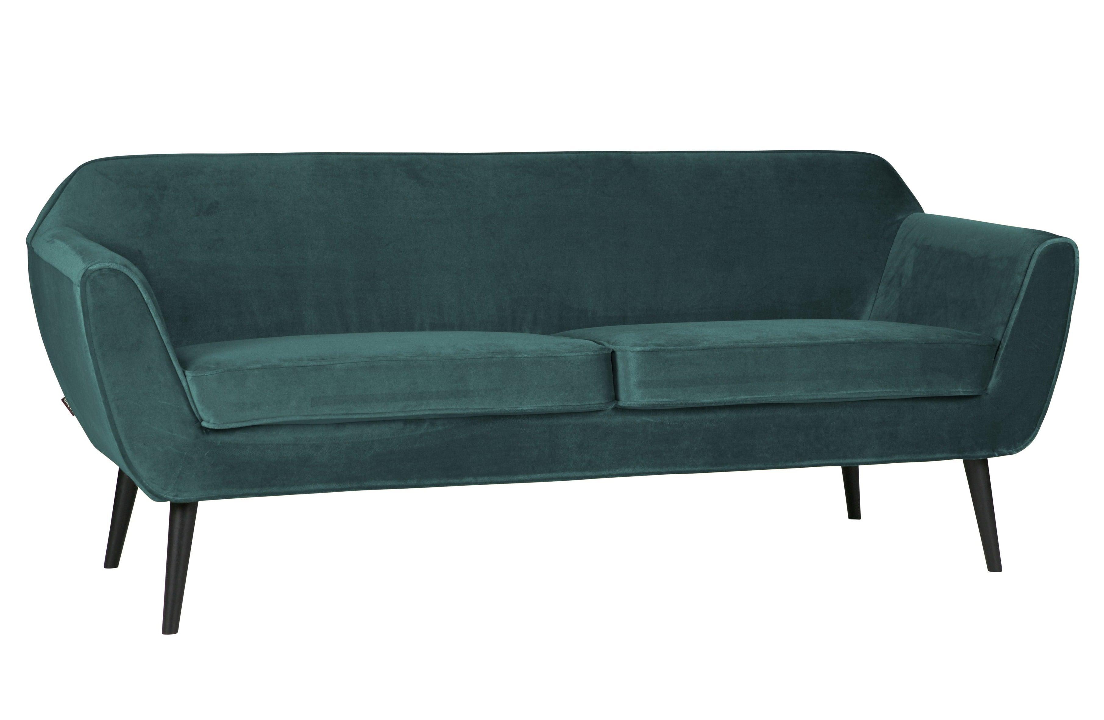 Sofa aksamitna 2,5-osobowa ROCCO morski Woood Eye on Design