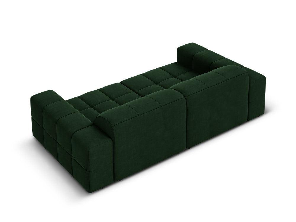 Sofa aksamitna 3-osobowa CHICAGO butelkowa zieleń Cosmopolitan Design Eye on Design