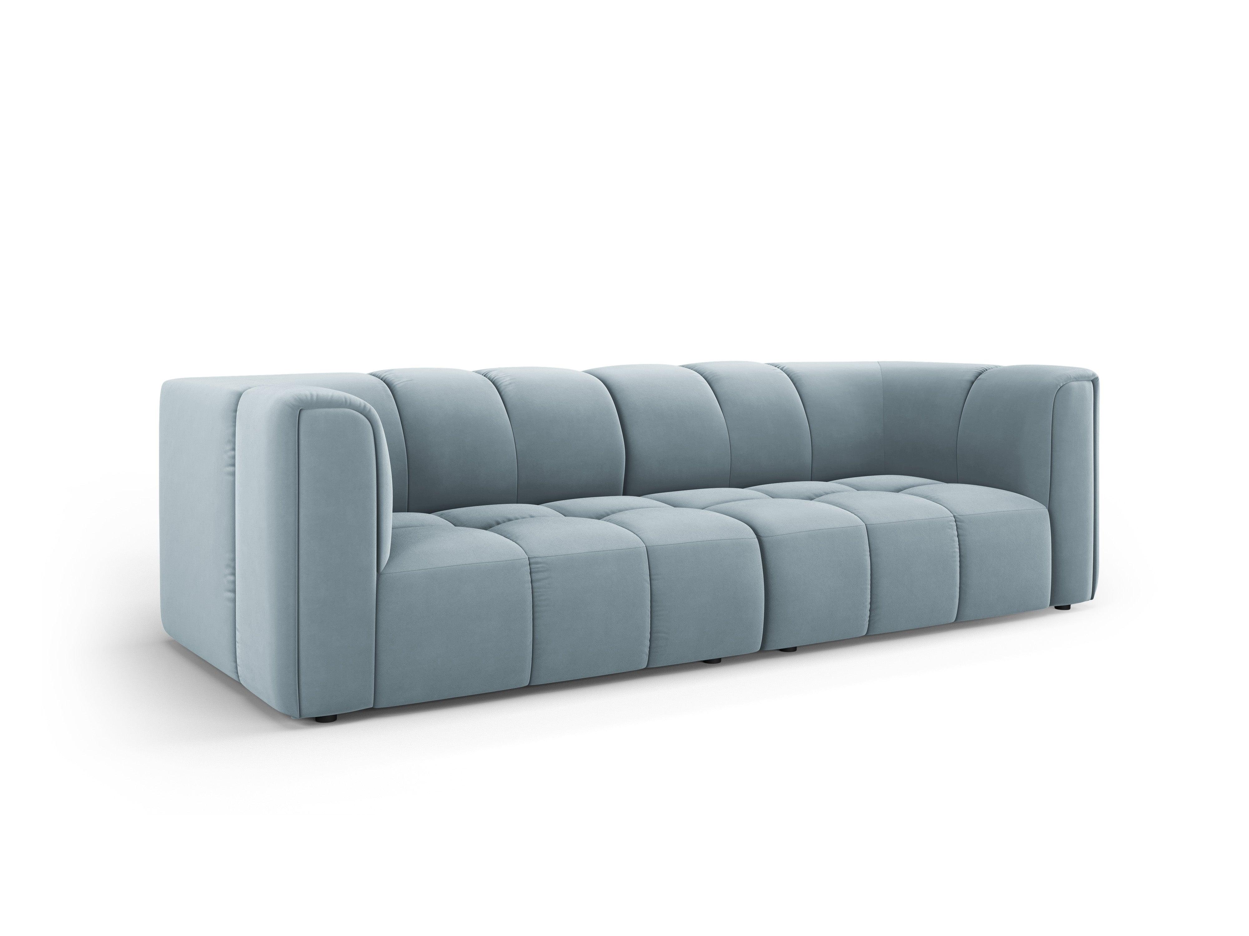 Sofa aksamitna 3-osobowa FRANCESCA jasnoniebieski Milo Casa Eye on Design