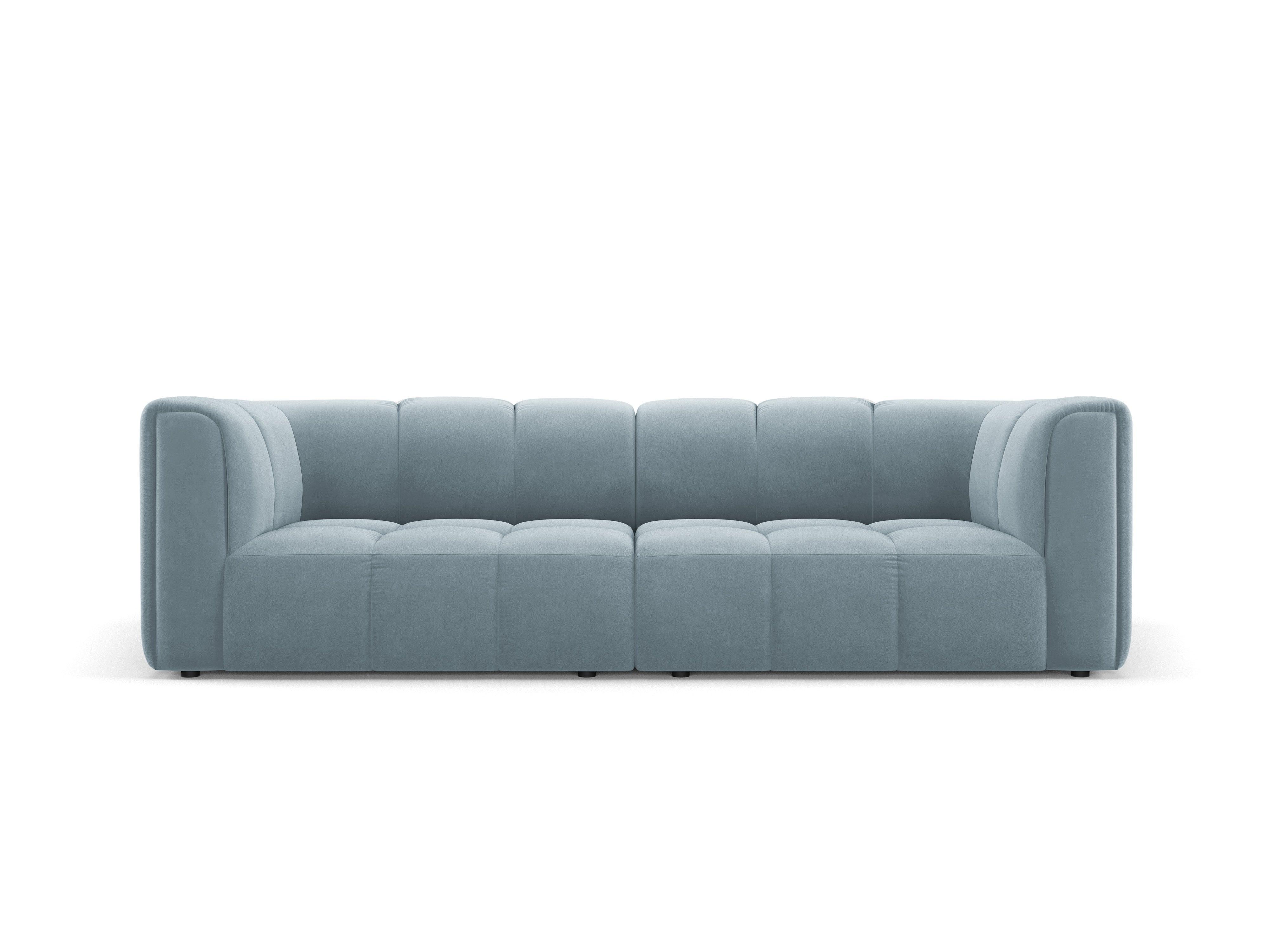 Sofa aksamitna 3-osobowa FRANCESCA jasnoniebieski Milo Casa Eye on Design
