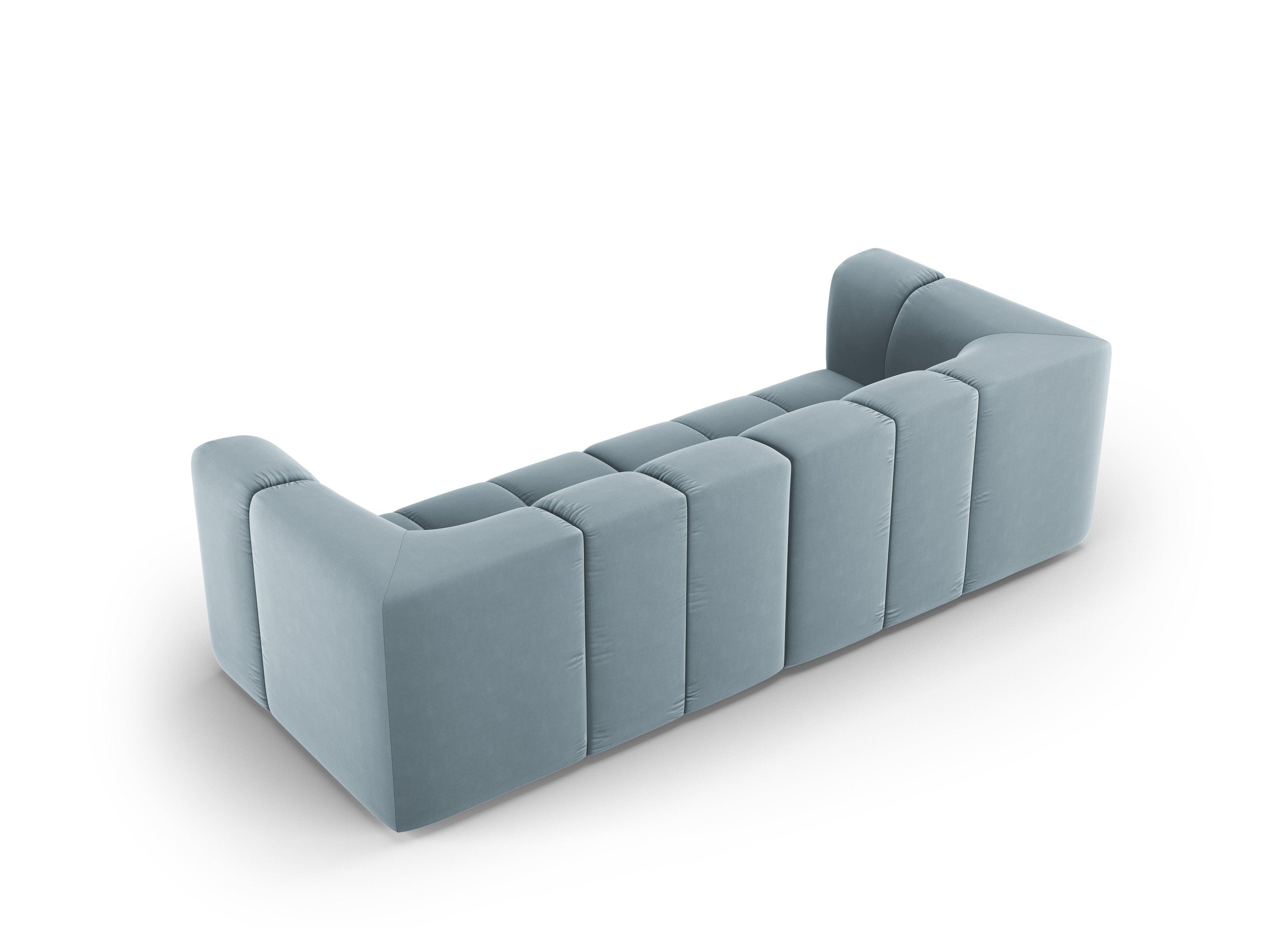 Sofa aksamitna 3-osobowa FRANCESCA jasnoniebieski Milo Casa Eye on Design