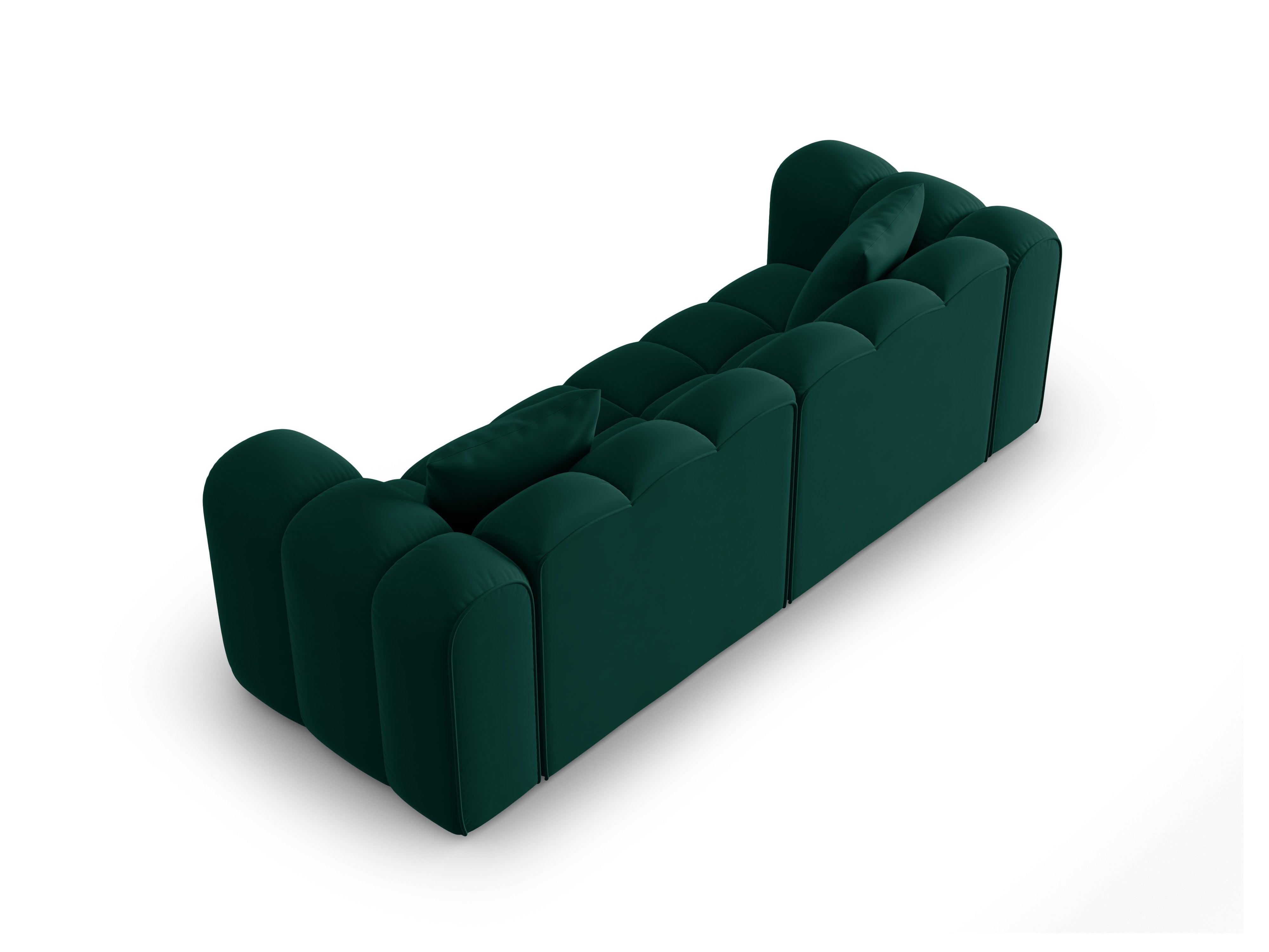 Sofa aksamitna 3-osobowa HALLEY butelkowa zieleń Windsor & Co Eye on Design