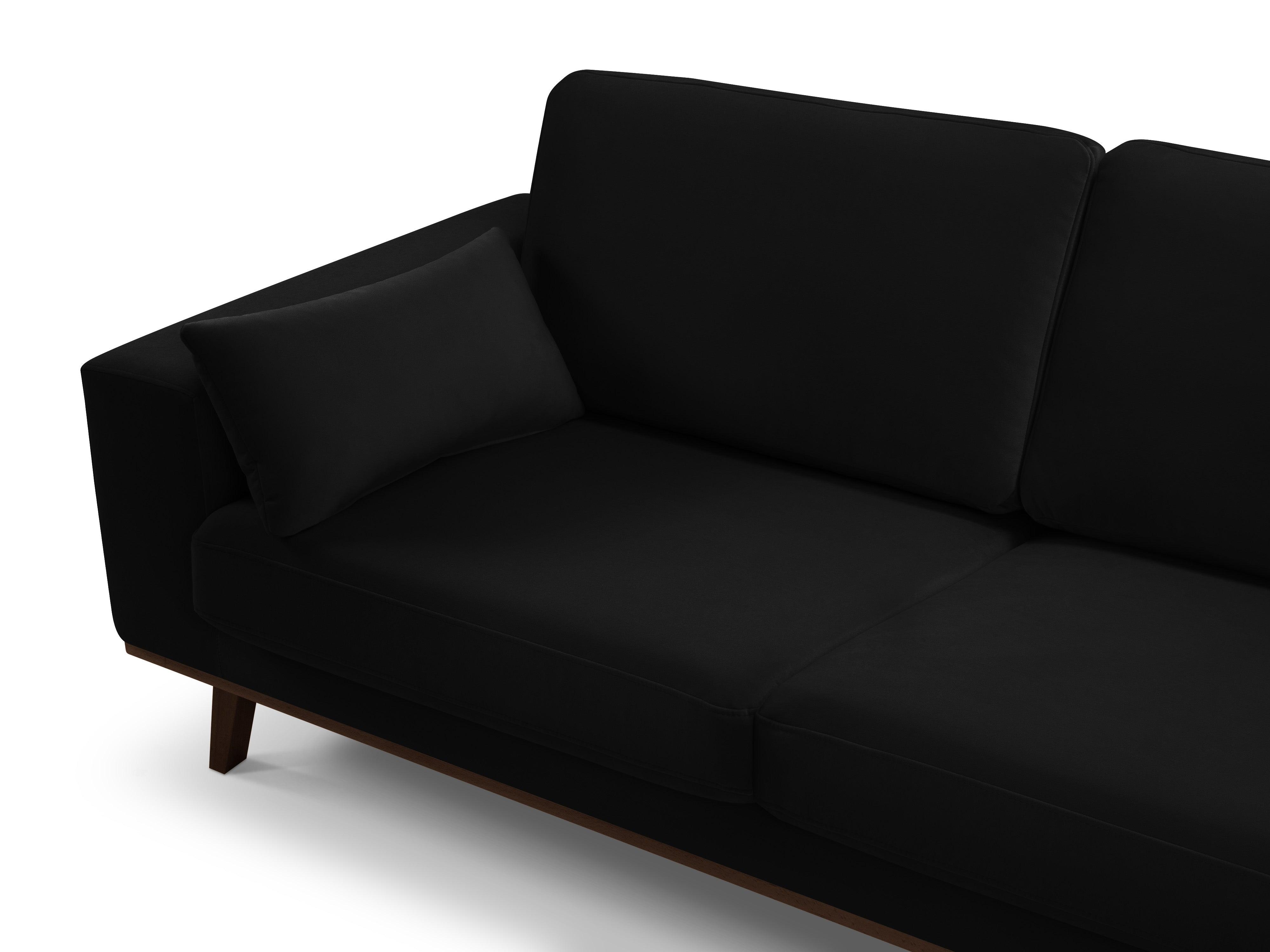 Sofa aksamitna 3-osobowa HEBE czarny Mazzini Sofas Eye on Design