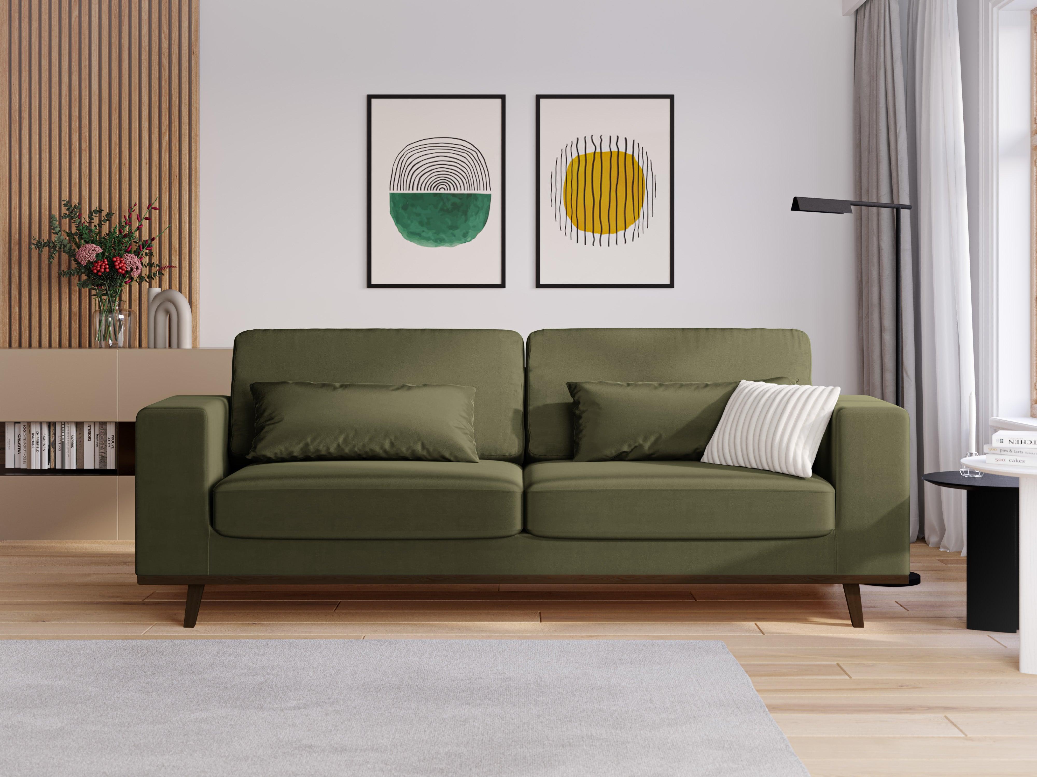 Sofa aksamitna 3-osobowa HEBE zielony Mazzini Sofas Eye on Design