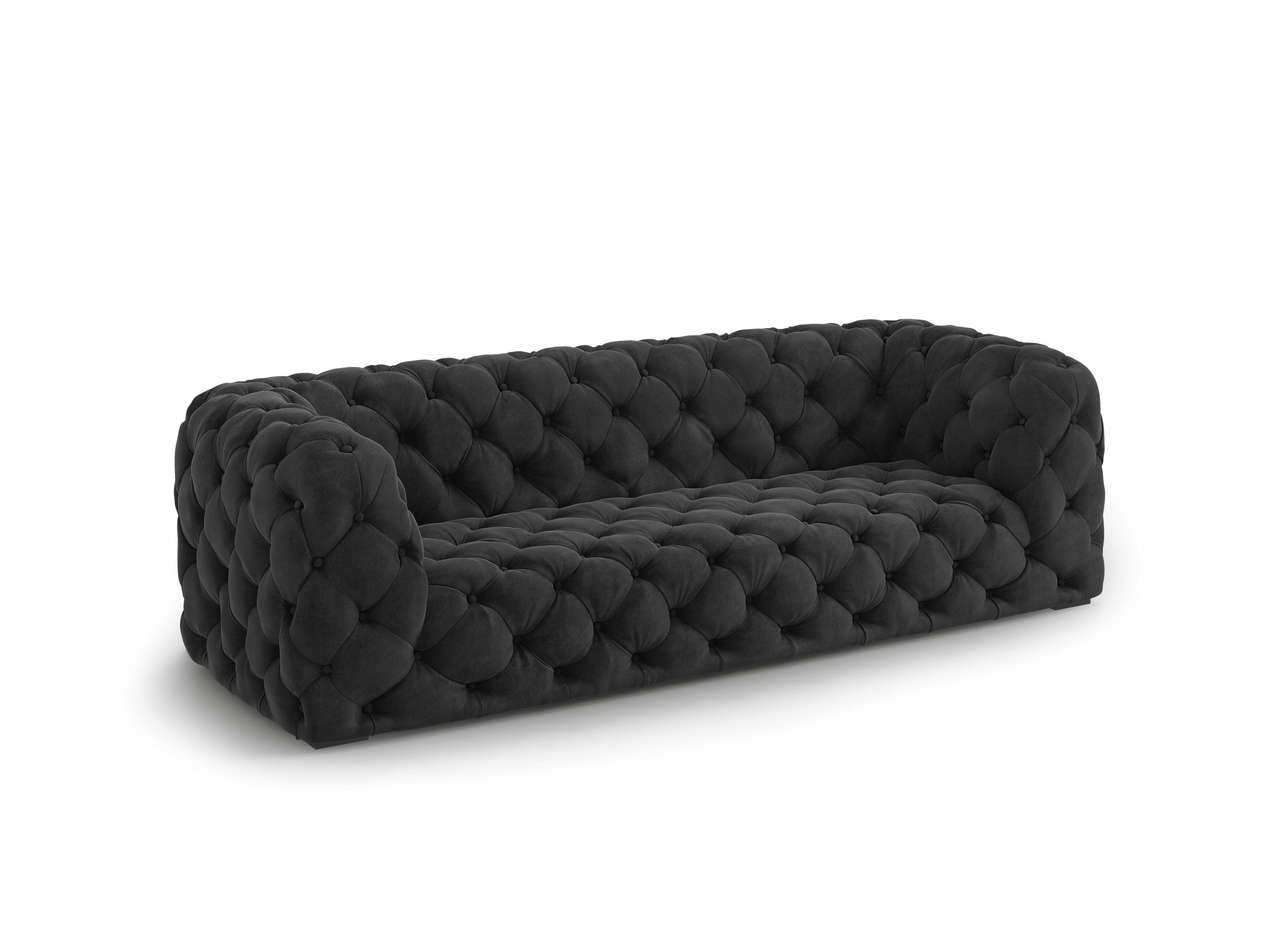 Sofa aksamitna 3-osobowa LOGE ciemnoszary Windsor & Co Eye on Design
