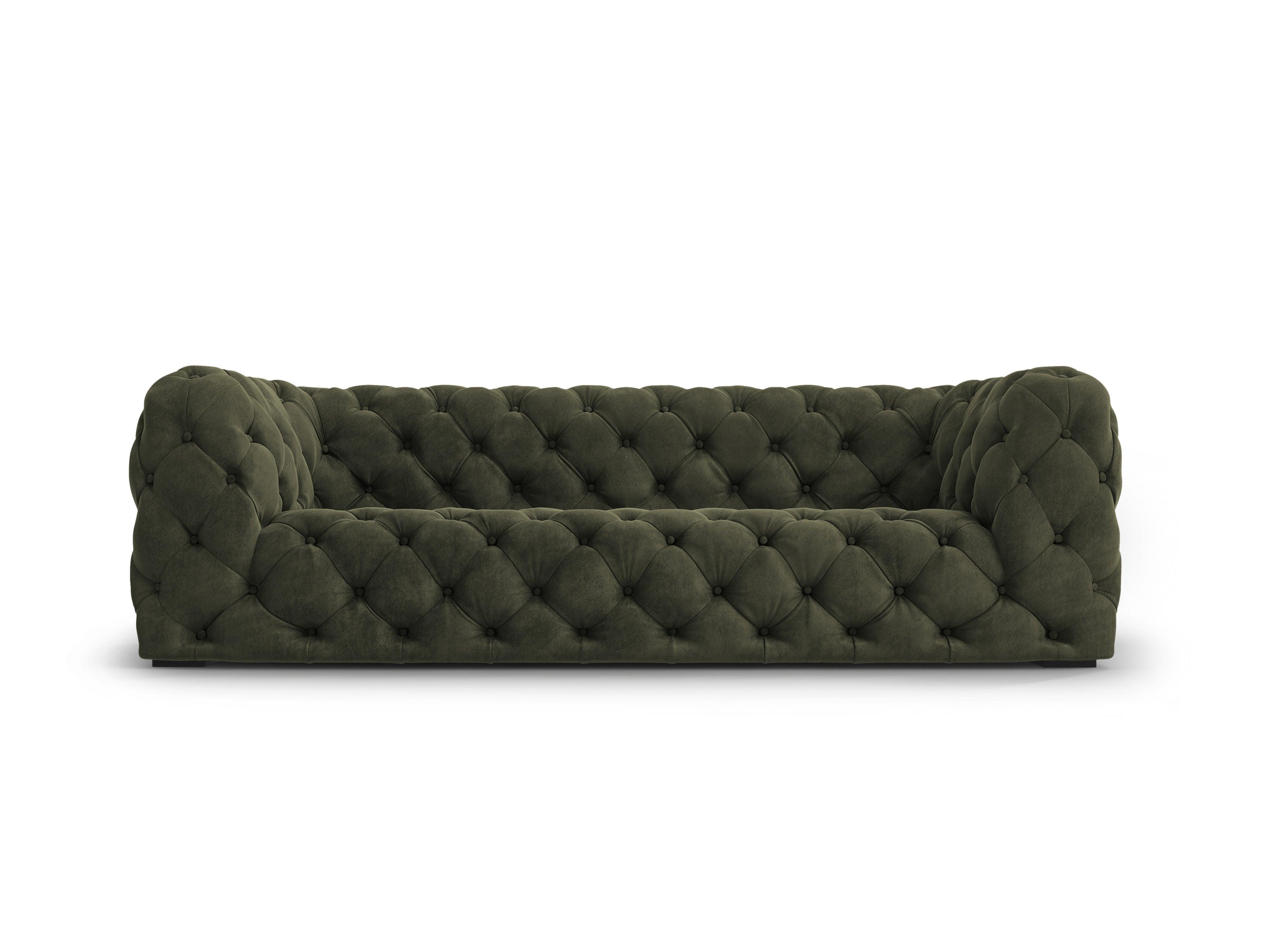 Sofa aksamitna 3-osobowa LOGE ciemnozielony Windsor & Co Eye on Design